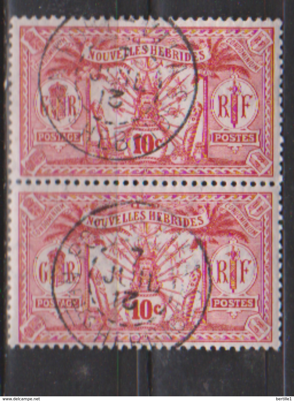 NOUVELLES HEBRIDES       N° 28 X 2  OBLITERE  ( O 408 ) - Used Stamps