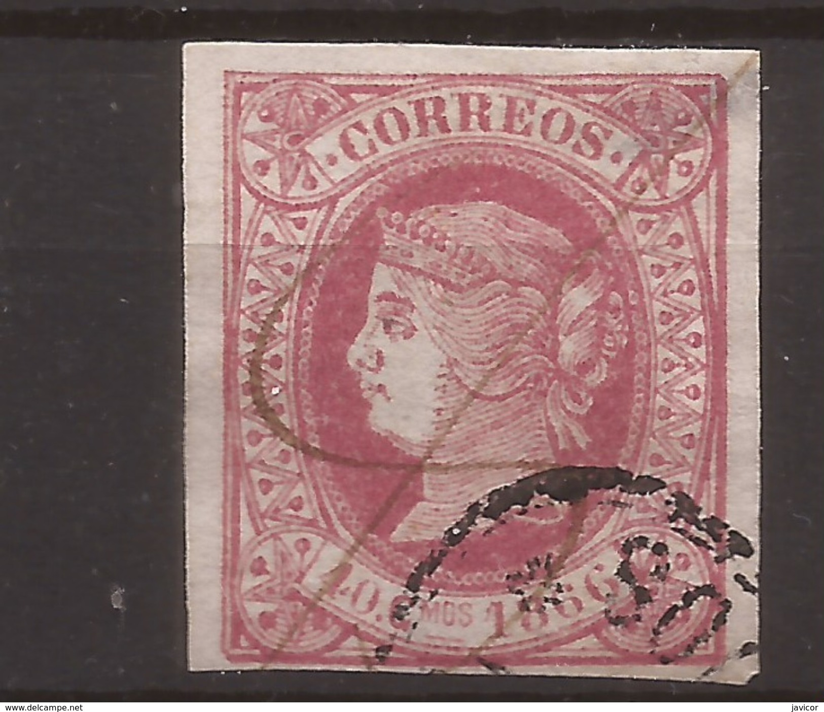 1866 Cuba Española Isabel II Edifil 66(º) 40c - Cuba (1874-1898)