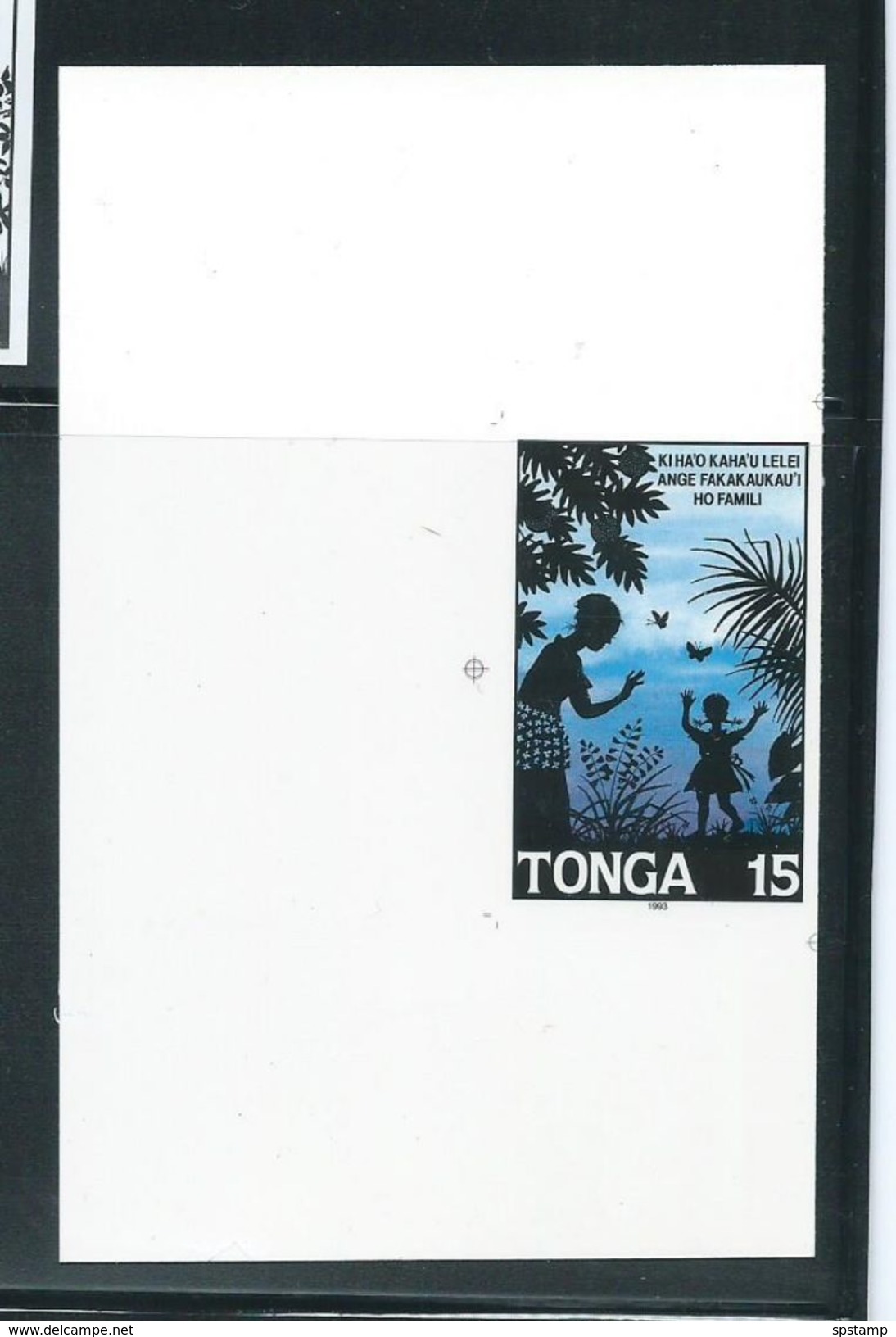 Tonga 1993 Family Planning 15s Tongan Language Single Chromalin Proof - Tonga (1970-...)