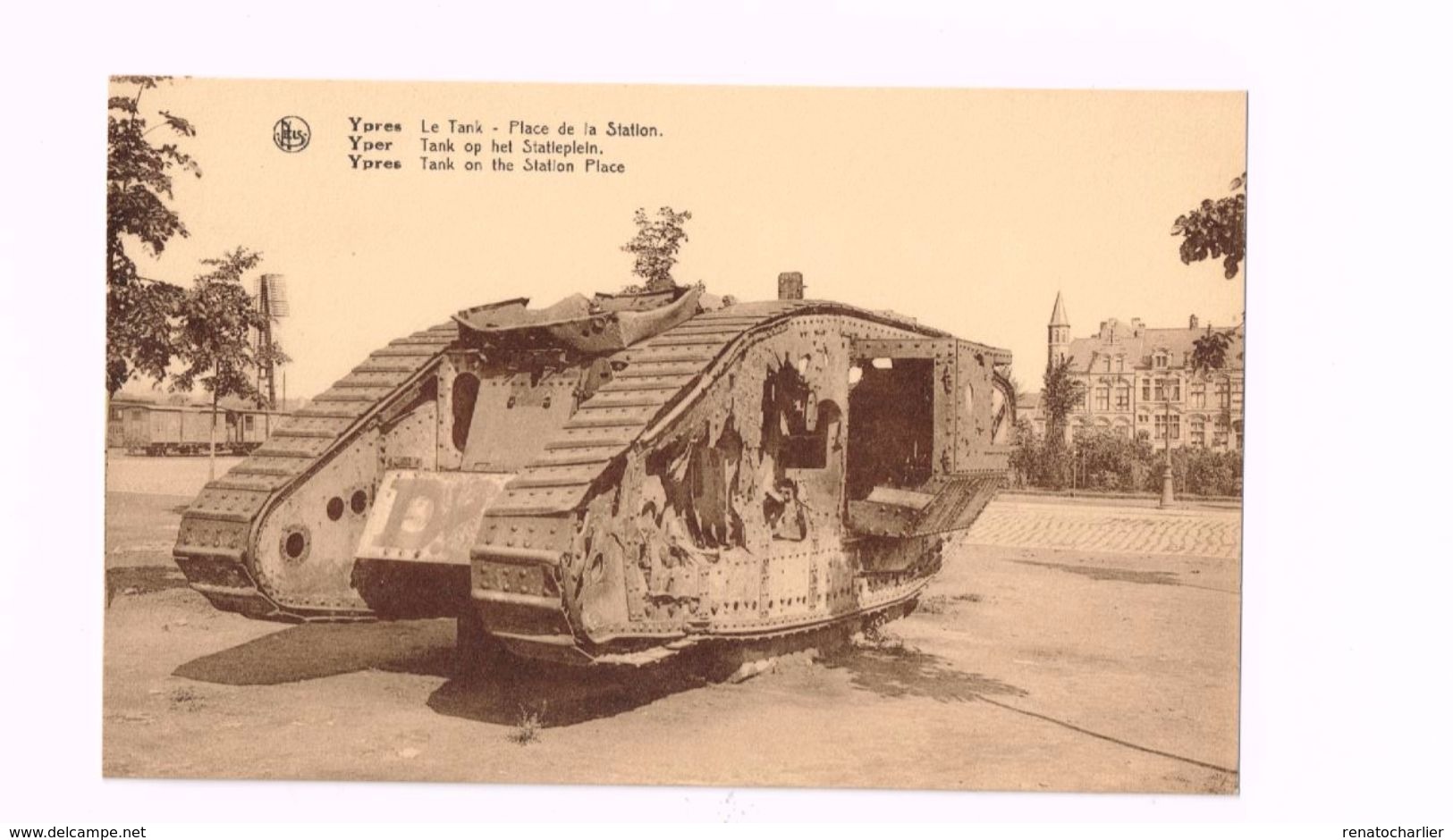 Ypres.Le Tank.Place De La Station. - Guerre 1914-18