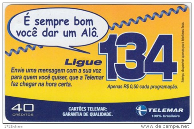 BRASIL F-308 Magnetic Telemar - Used - Brazil