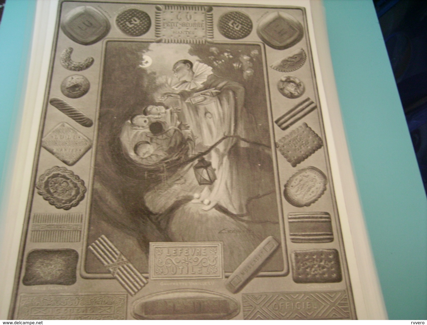 ANCIENNE PUBLICITE PETIT BEURRE LU NANTES  1928 - Affiches