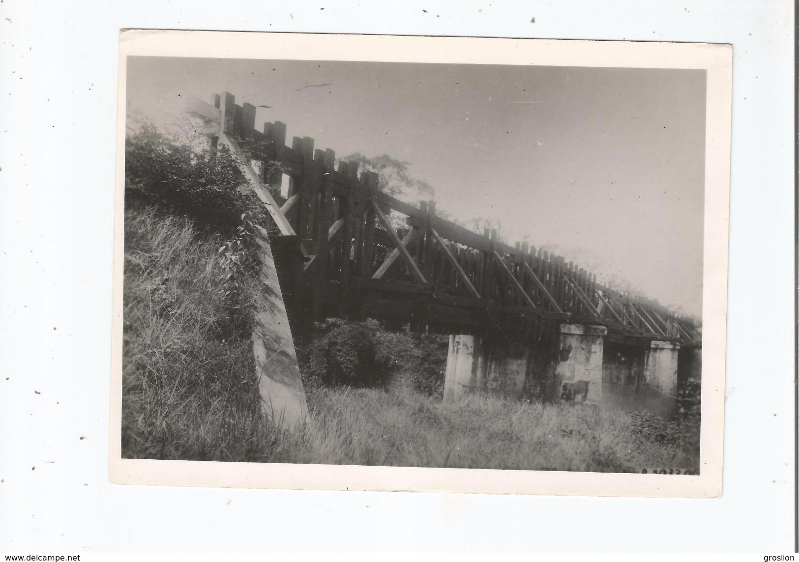 PAKSE (LAOS) PHOTO MILITAIRE PONT EN BOIS - Orte