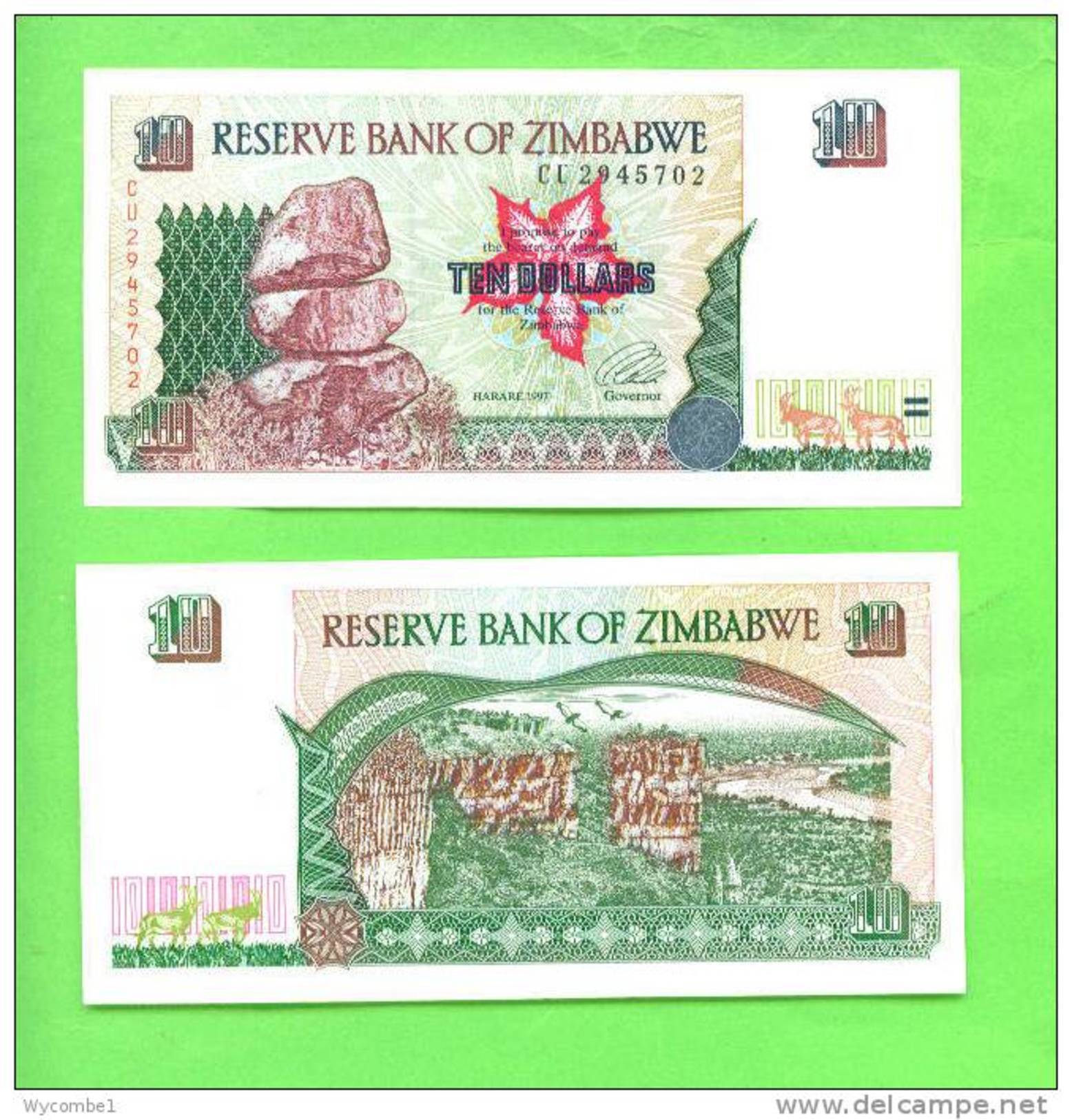 ZIMBABWE - 1997/10 Dollars/River Zambezi UNC - Zimbabwe