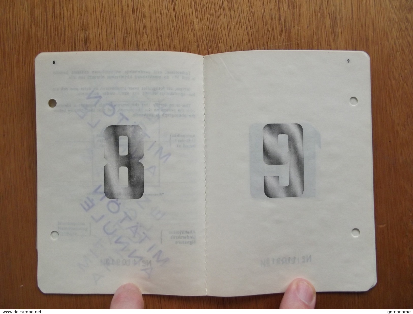 Passeport, passport, reisepass, Finlande, Suomi, passeport pour marin, document en blanc, c. 1975. Seaman's passport