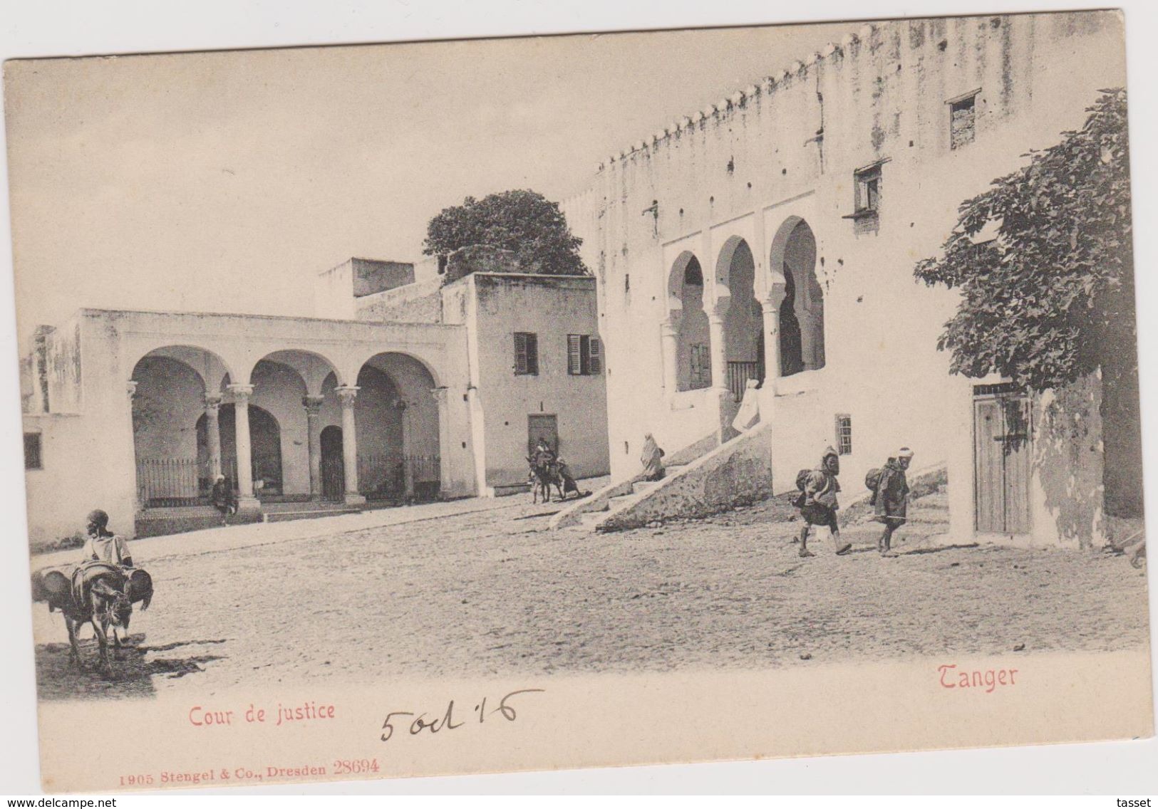 MAROC  Lot De 2 CPA - Tanger  Architecture -Porte - Quartier  Et Cour De Justice . Voir 2 SCANS - Tanger