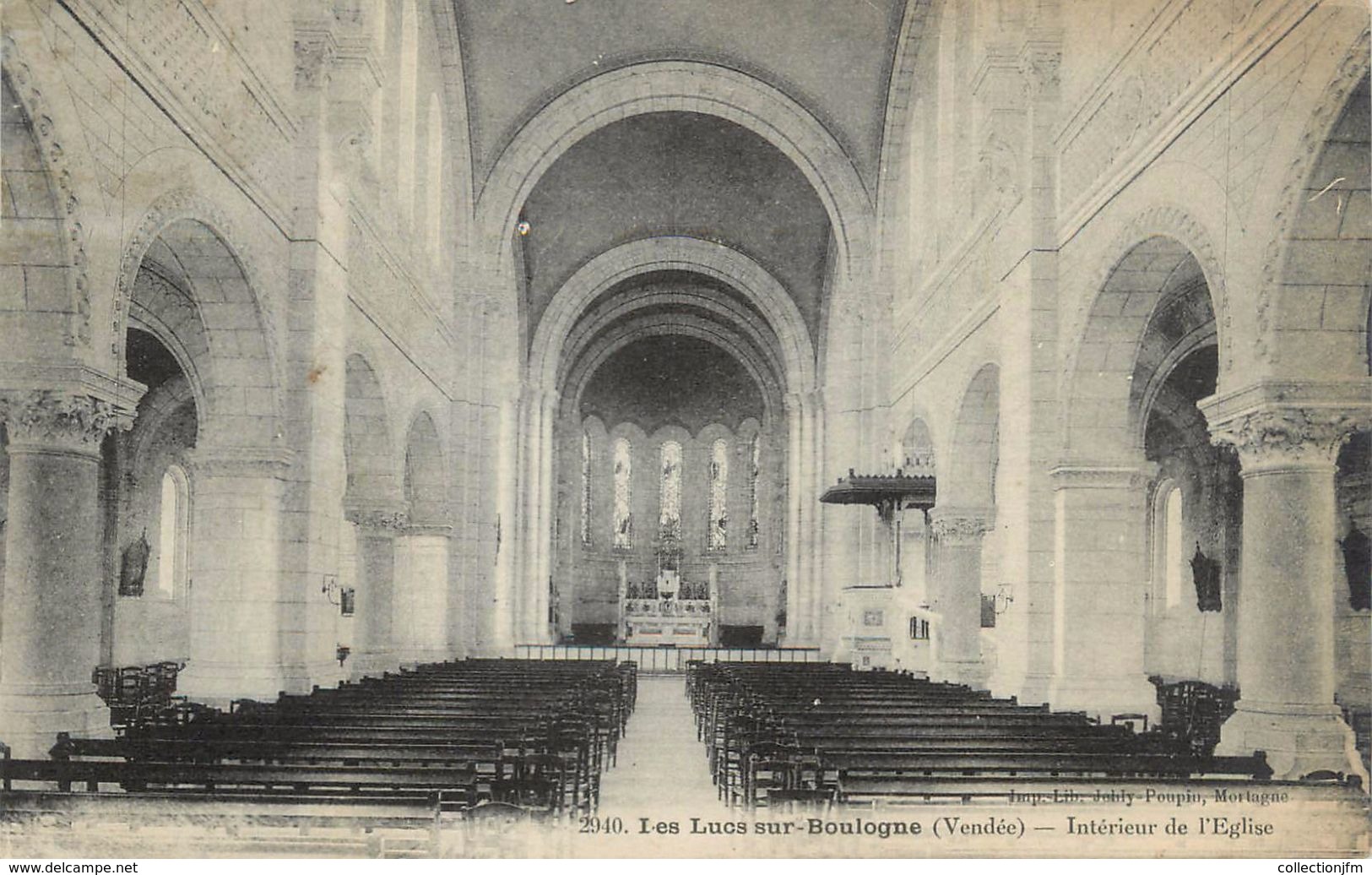 CPA FRANCE 85 "Les Lucs Sur Boulogne, Intérieur De L'église" - Les Lucs Sur Boulogne