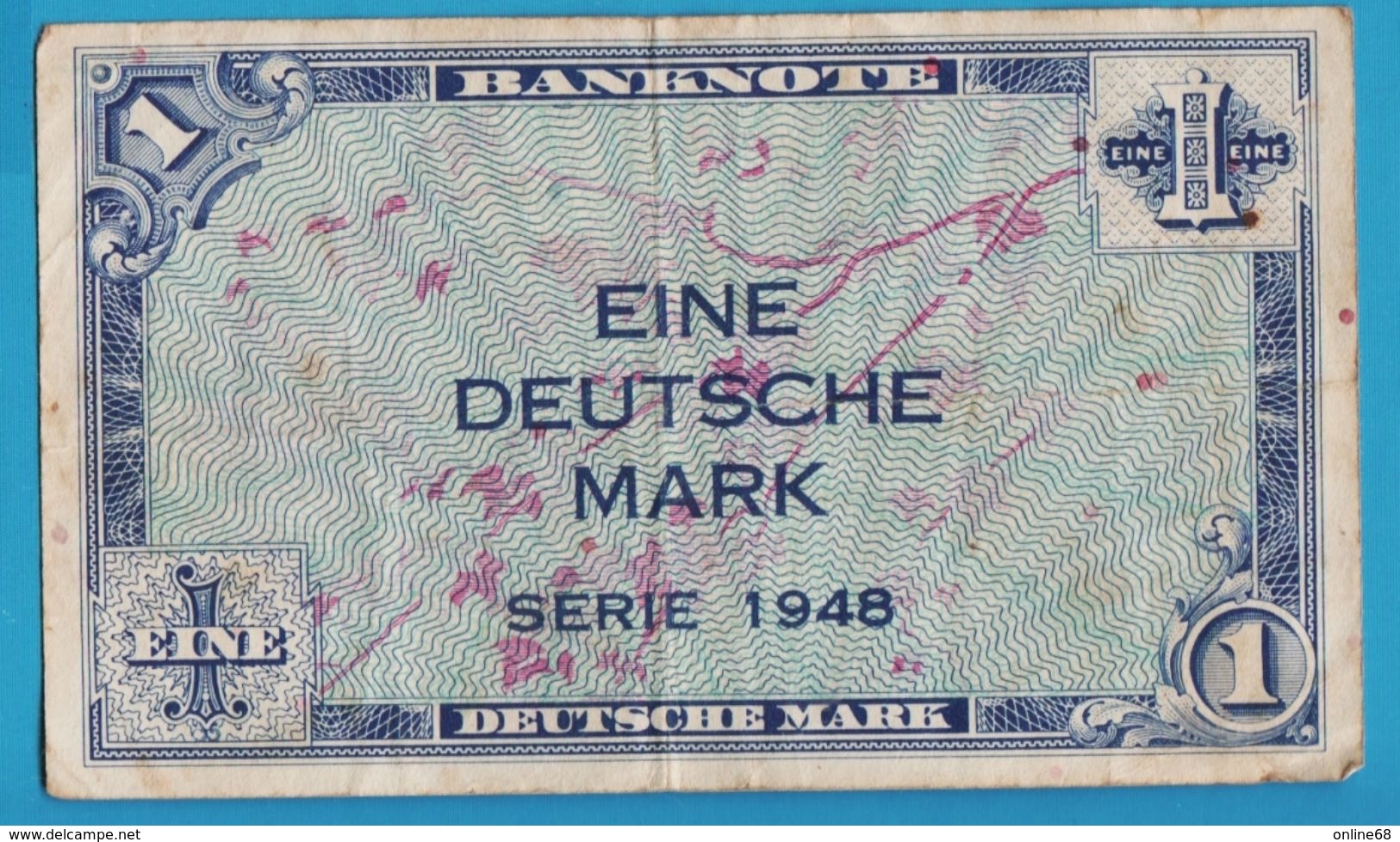 DEUTSCHLAND BANK DEUTSCHER LÄNDER 1 MARK 1948 Banknote - 1 Mark