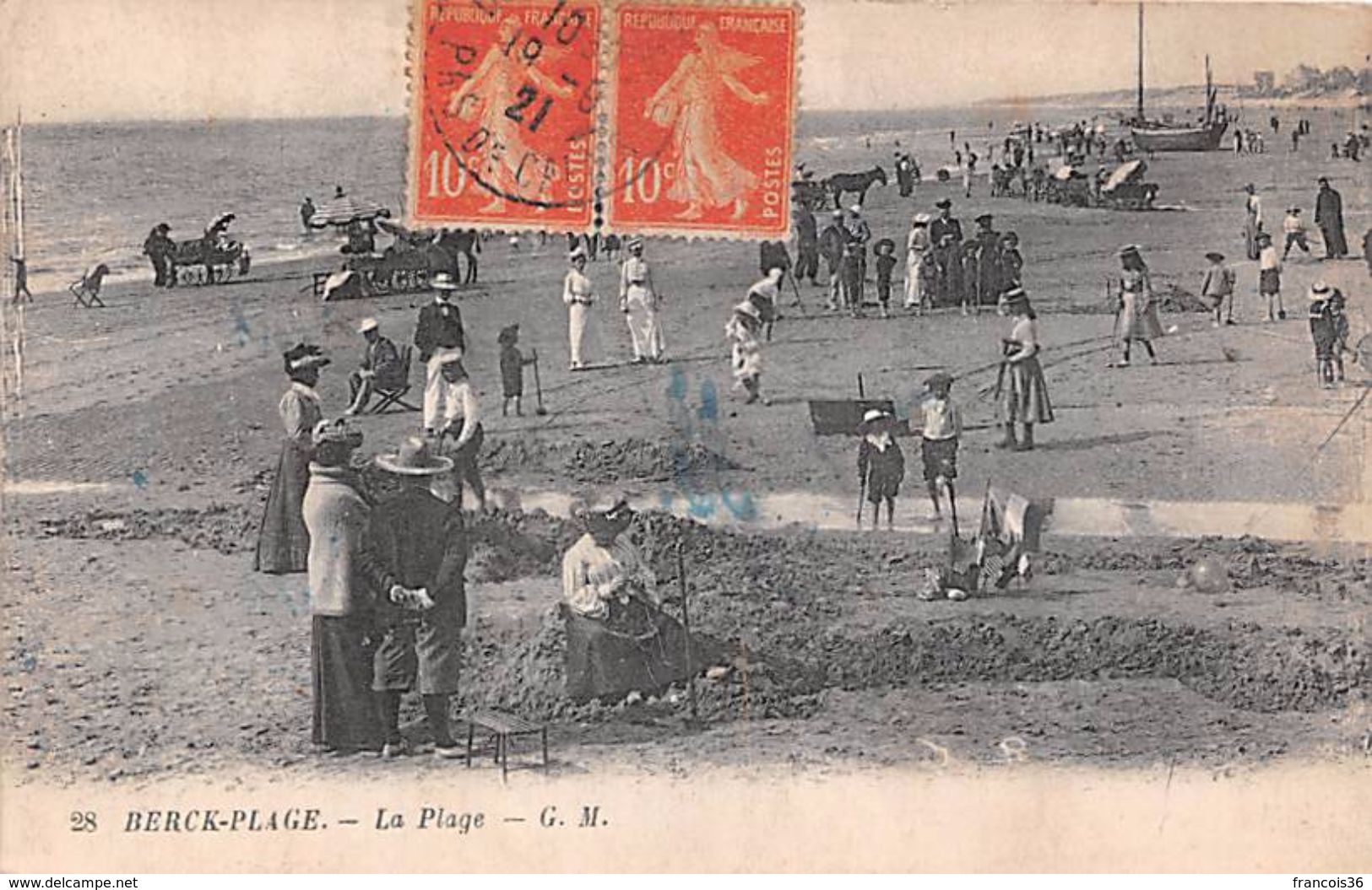 (62) Lot de 87 CPA - Pas de Calais - Berck Plage - bon état