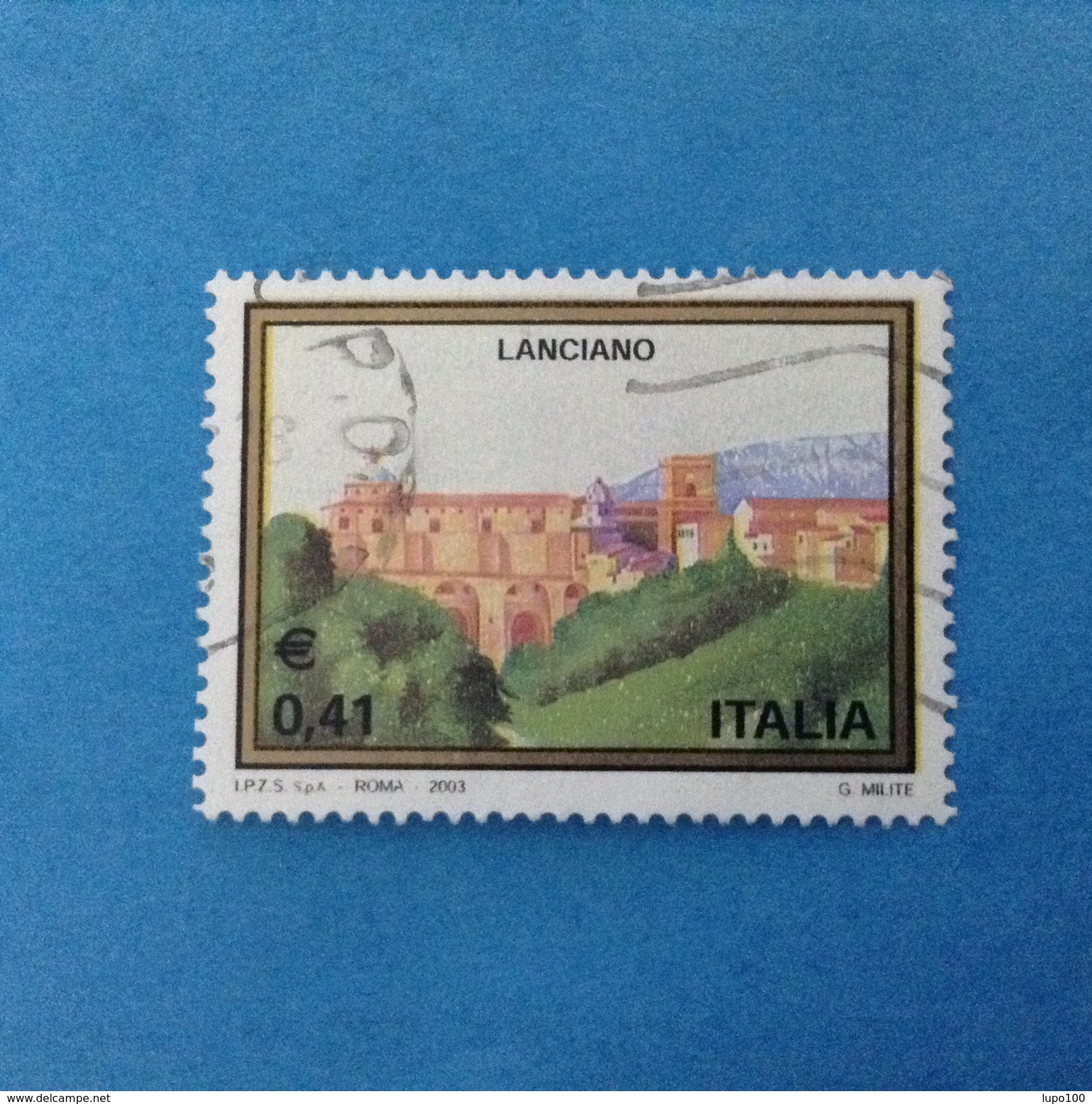 2003 ITALIA FRANCOBOLLO USATO STAMP USED - TURISTICA LANCIANO - - 2001-10: Usados