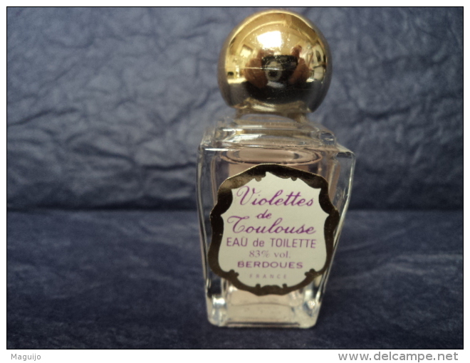 BERDOUES  :MINI EDT " VIOLETTES DE TOULOUSE" 83 ° 5 CM DE HAUTEUR  LIRE ET VOIR !! - Miniatures Femmes (sans Boite)