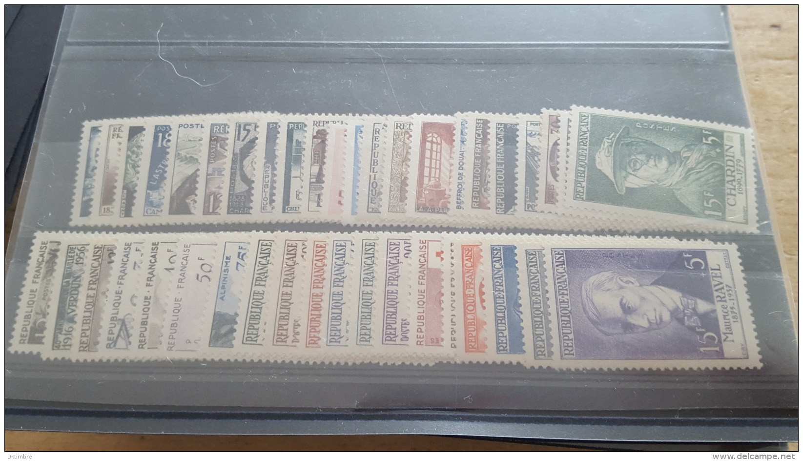 LOT 362802 TIMBRE DE FRANCE NEUF** ANNEE 1956 DEPART A 1&euro; - ....-1939