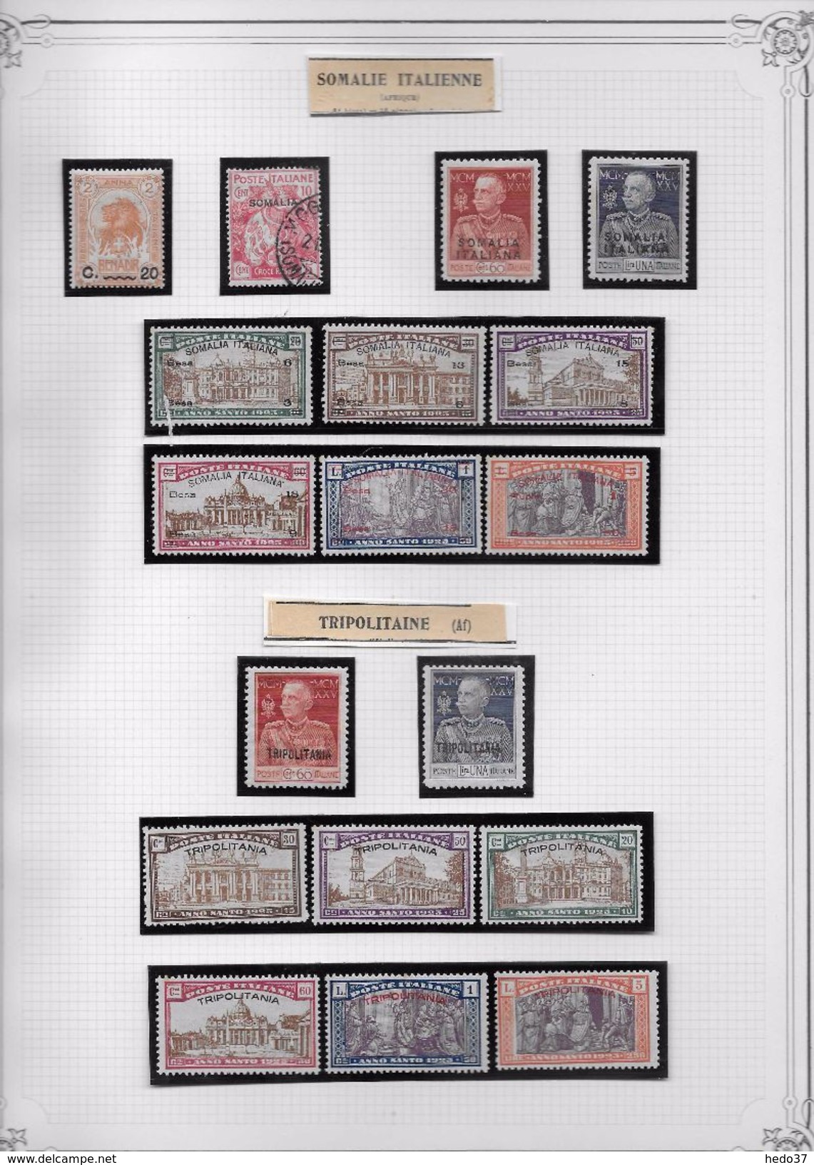 Colonies Italiennes - Collection - 11 scans - B/TB