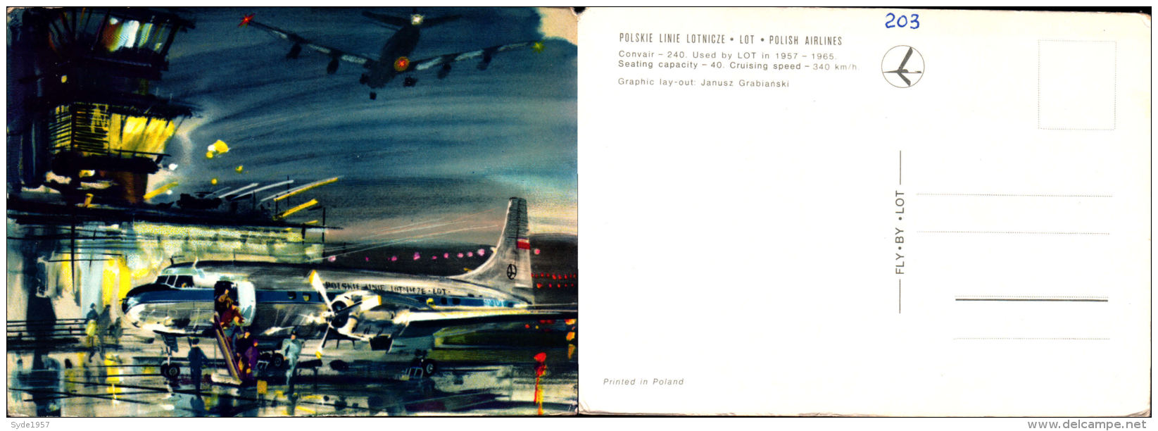 COORVAIR 240 - POLSKIE LINIE LOTNICZE LOT POLISH AIRLINES - JANUSZ GRABIANSK - 1946-....: Moderne