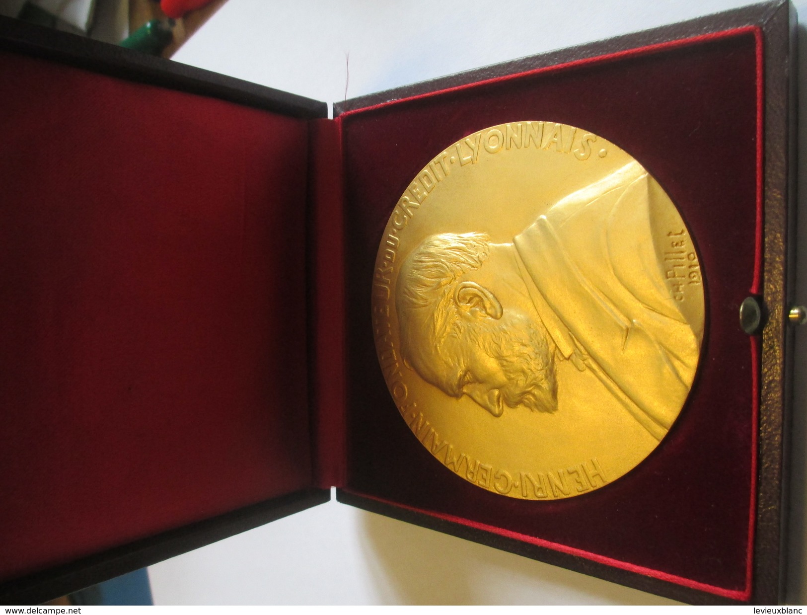 Médaille De Table/ Henri Germain Fondateur  Crédit Lyonnais/25 Années De Service/Pierre Dirson/Pillet/ Vers1970   MED149 - Frankrijk