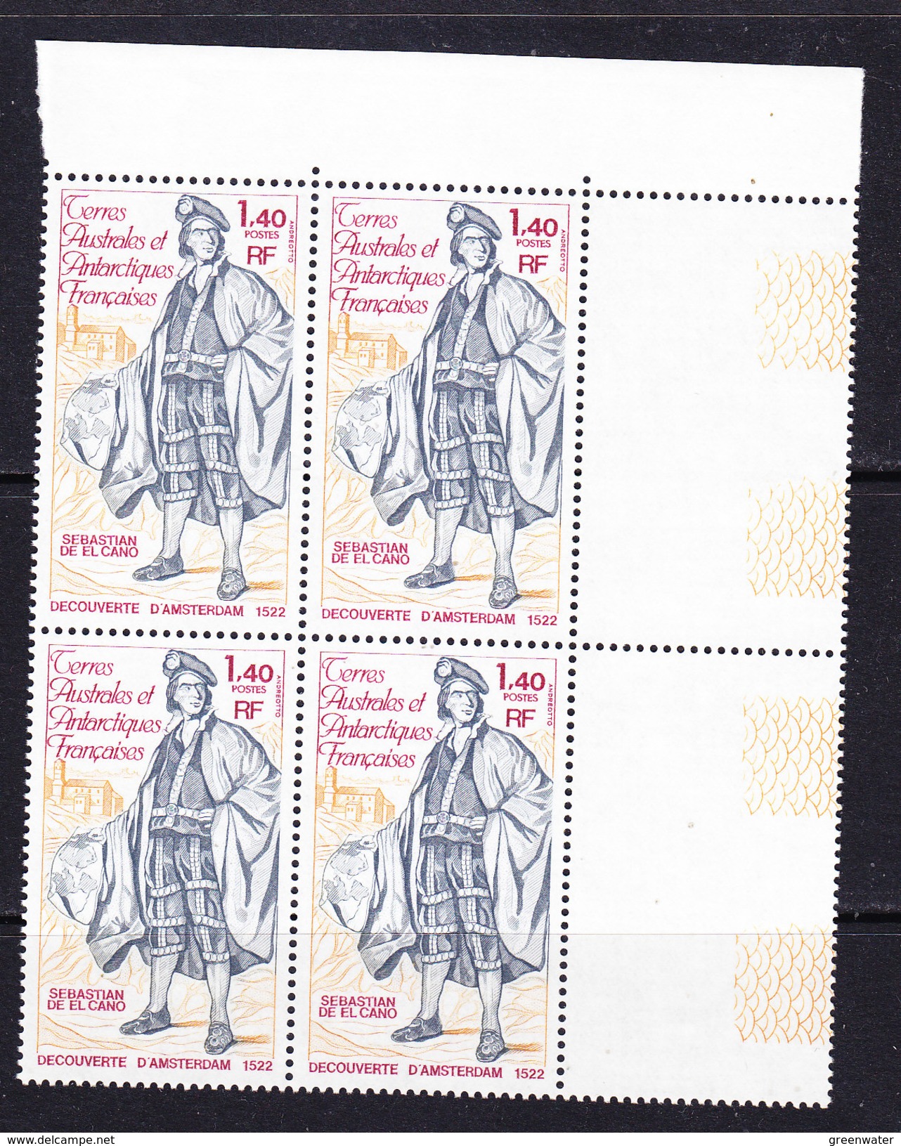 TAAF 1979 Decouverte D'Amsterdam/Sabastian De El Cano 1v  Bl Of 4  ** Mnh (36404C) - Ongebruikt