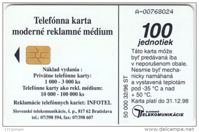 SLOVAKIA B-681 Chip Telekom - Animal, Bird - Used - Slovakia