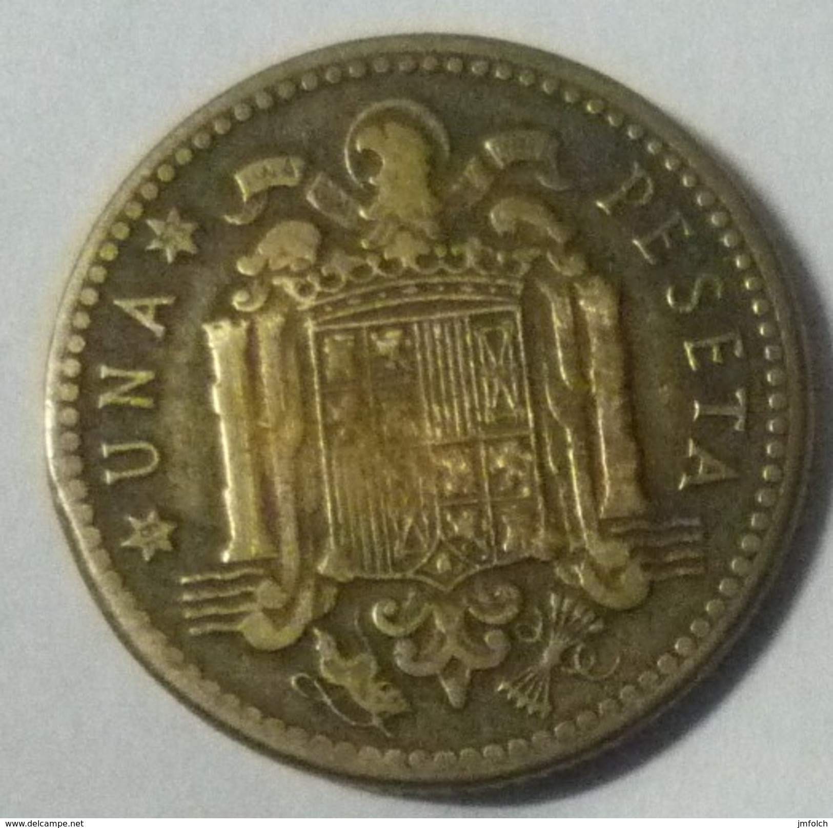 MONEDA DE 1 PTA. DE 1947. ESTRELLA CON 53 - 1 Peseta