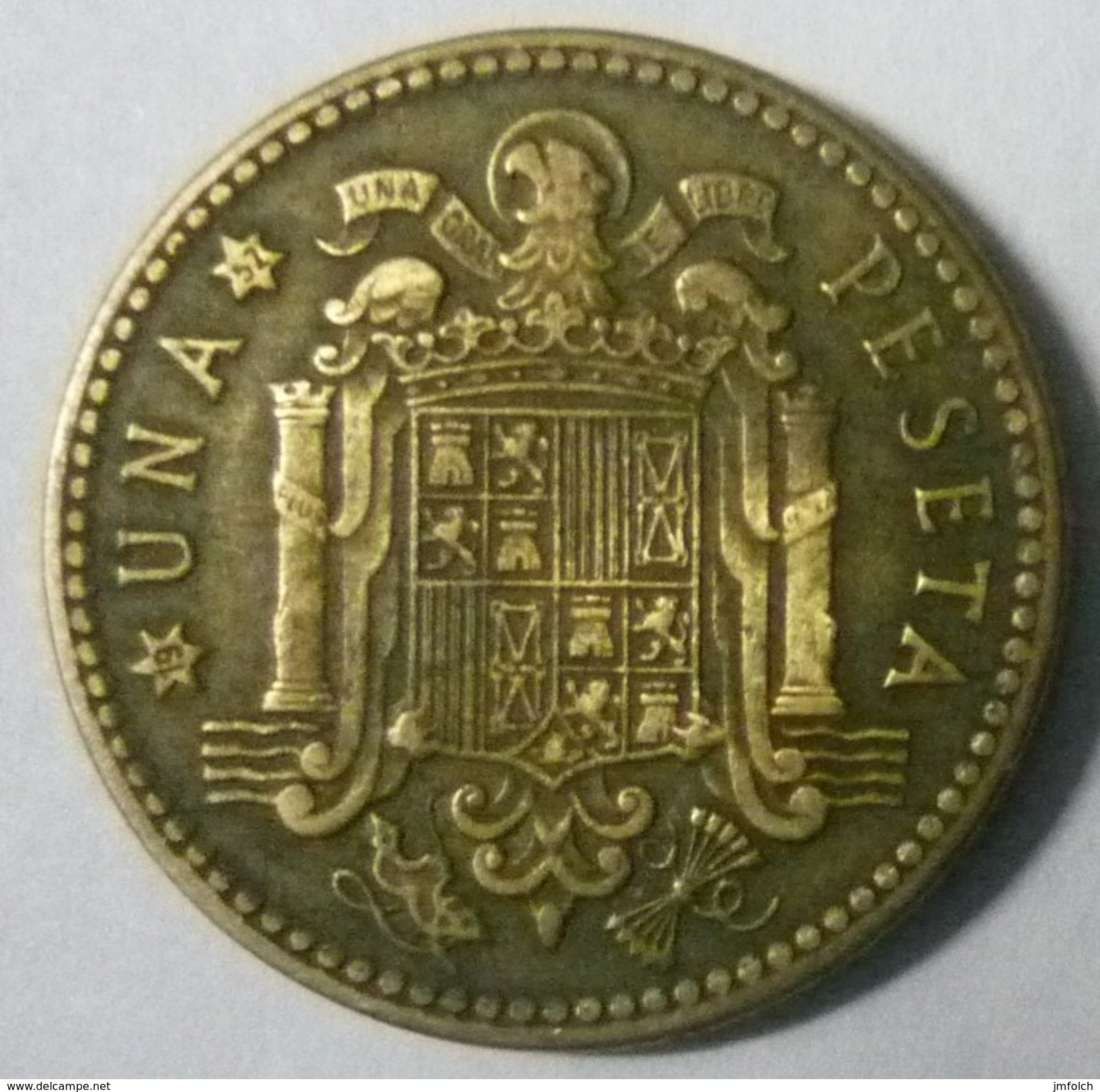 MONEDA DE 1 PTA. DE 1947. ESTRELLA CON 52 - 1 Peseta