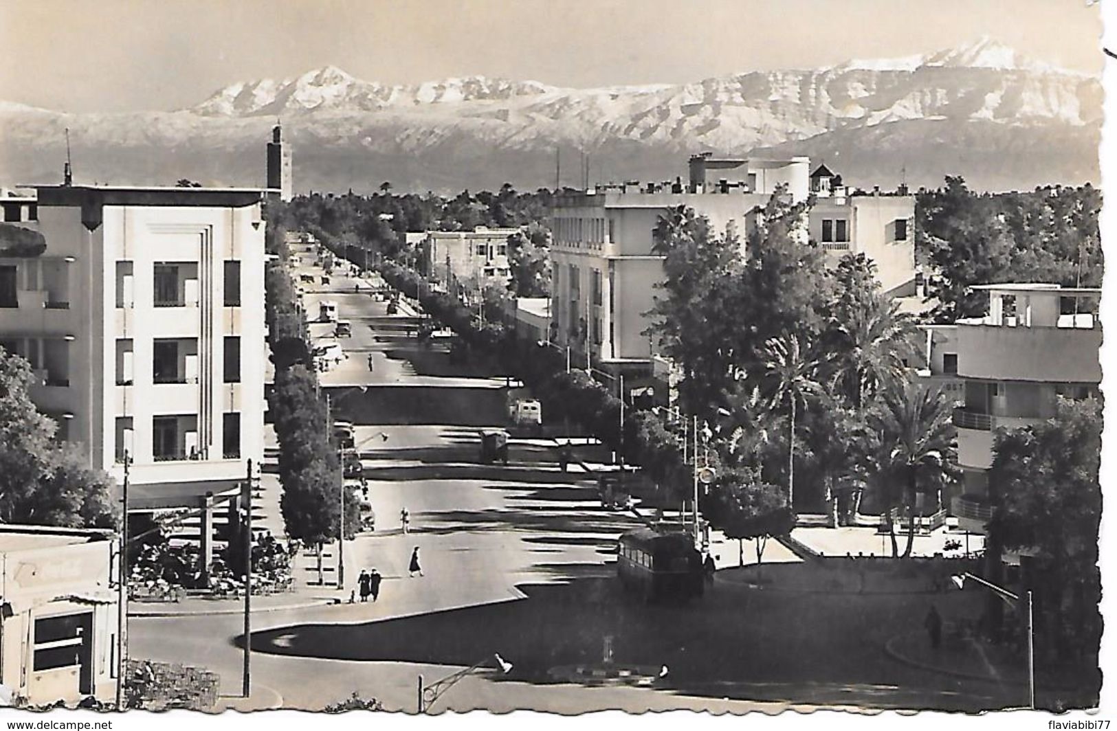 MARRAKECH  ( Maroc ) - L'Avenue Mangin ( C.P.S.M. , Pt  -  Ft  ) - Marrakesh