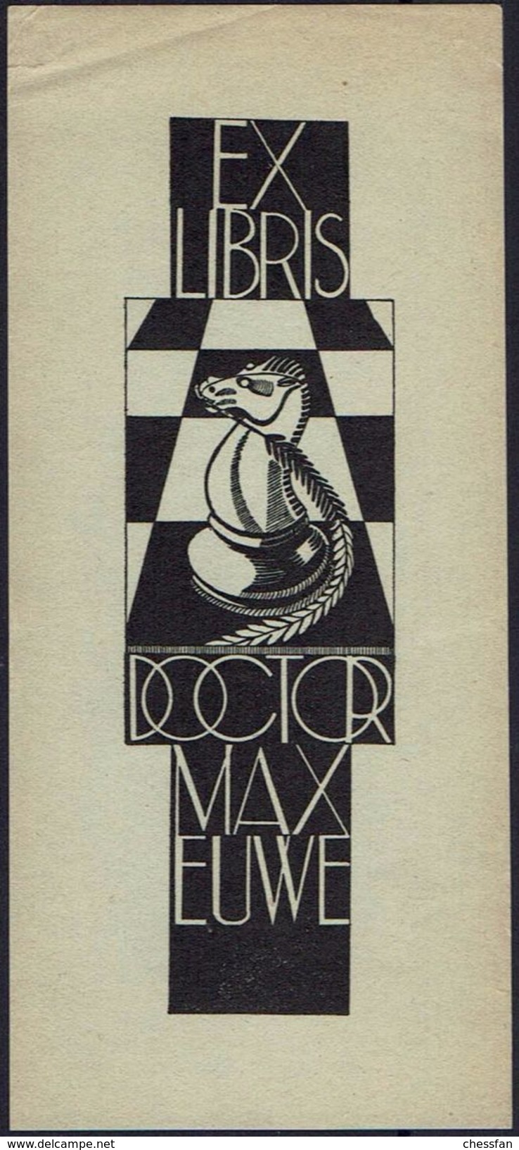 Schaken Schach Chess Ajedrez - EX LIBRIS - Max Euwe - Ex-Libris