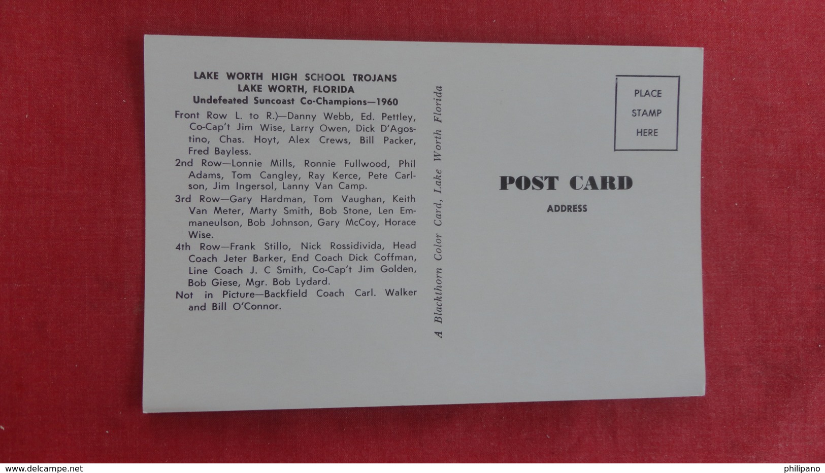 Football  1960  Lake Worth Trojans High School Florida    > Ref 2647 - Autres & Non Classés