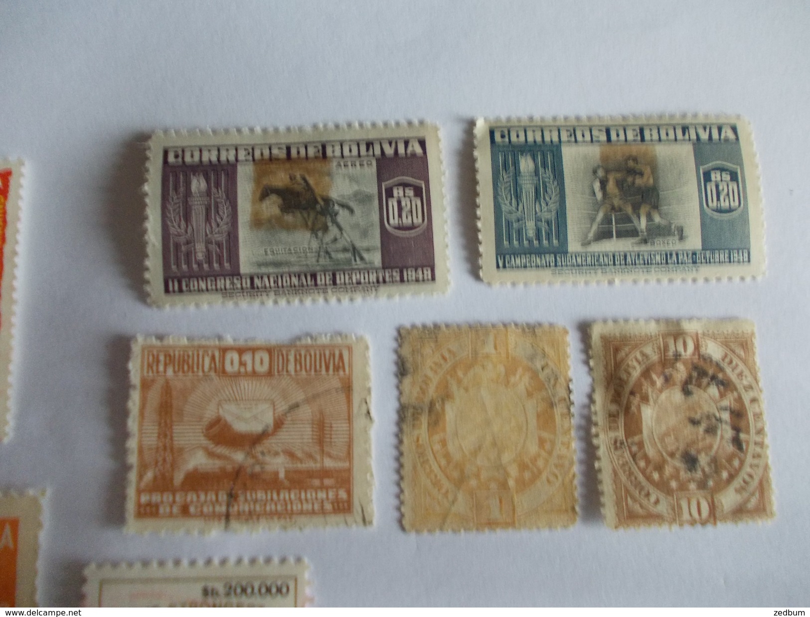 TIMBRE Bolivie Valeur Mini 3.50 &euro; - Bolivia