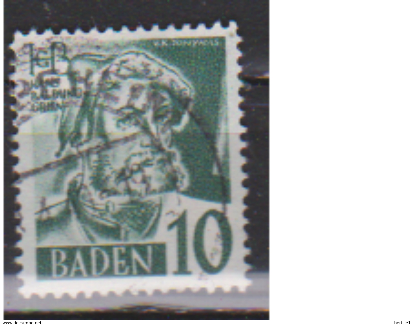 ALLEMAGNE OCCUPATION FRANCAISE   BADE      N°    33    OBLITERE  ( O 511 ) - Bade