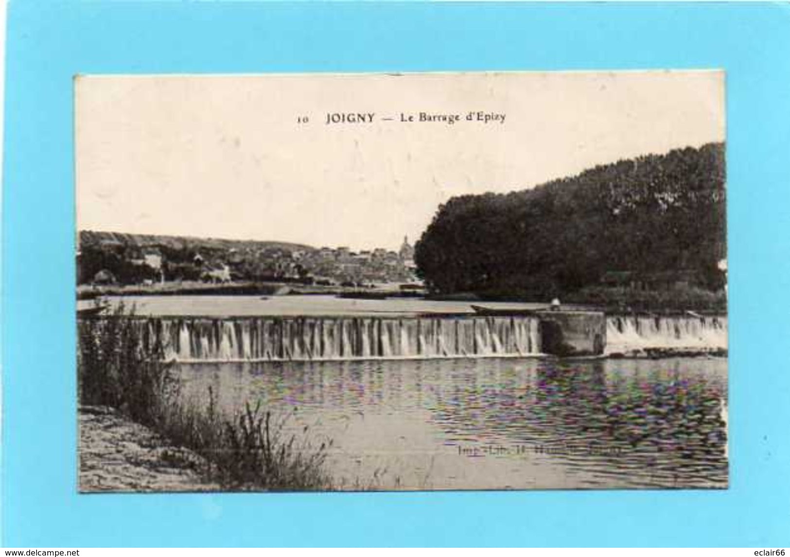 JOIGNY (89) - Le Barrage D'Epizy -animation  CPA  Année  1912     Ed. Hamelin   N°10 - Joigny