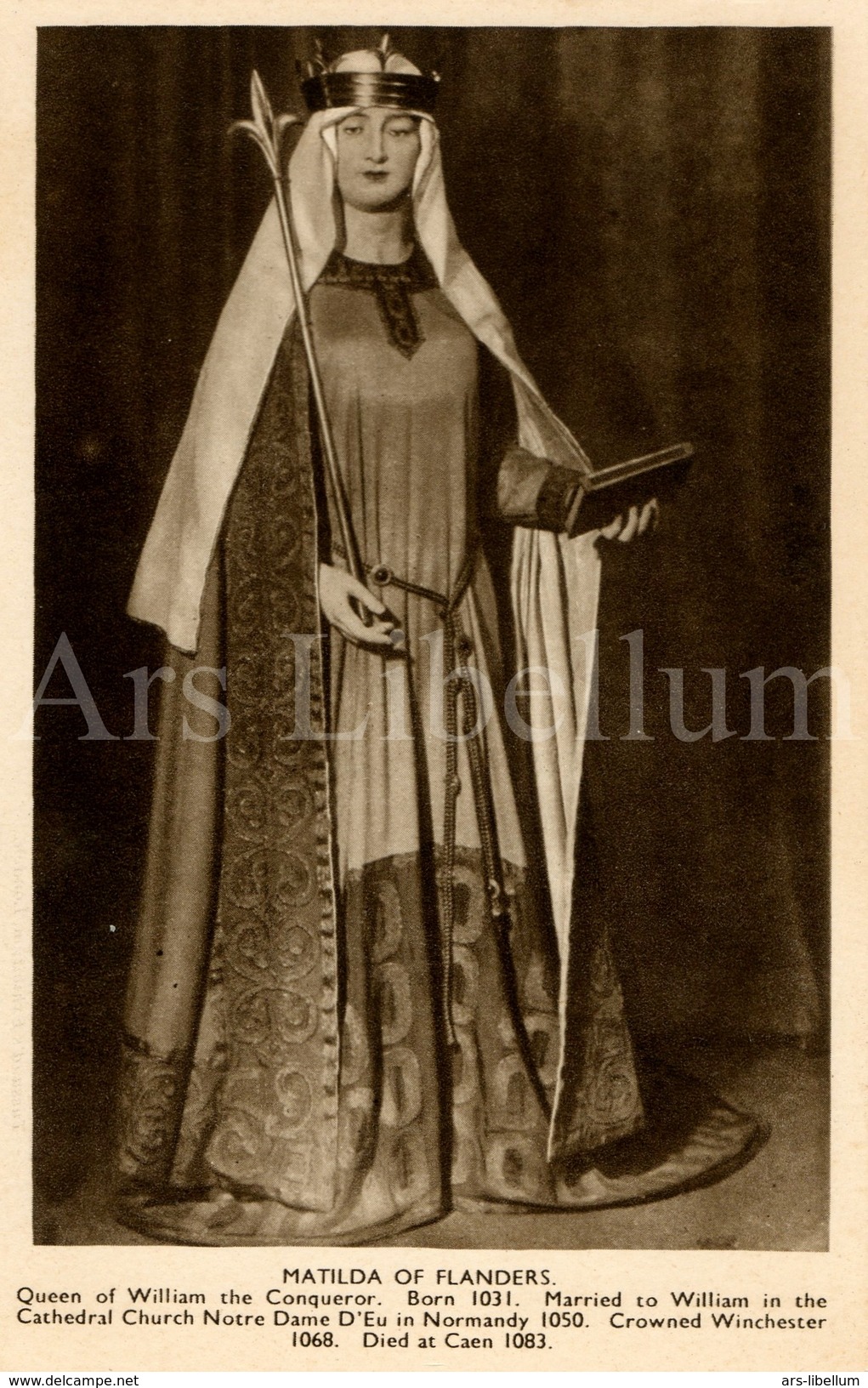 CPA / Postcard / Mathilda Of Flanders / Coronation Series / Queens Of England / Madame Tussaud / Unused - Femmes Célèbres