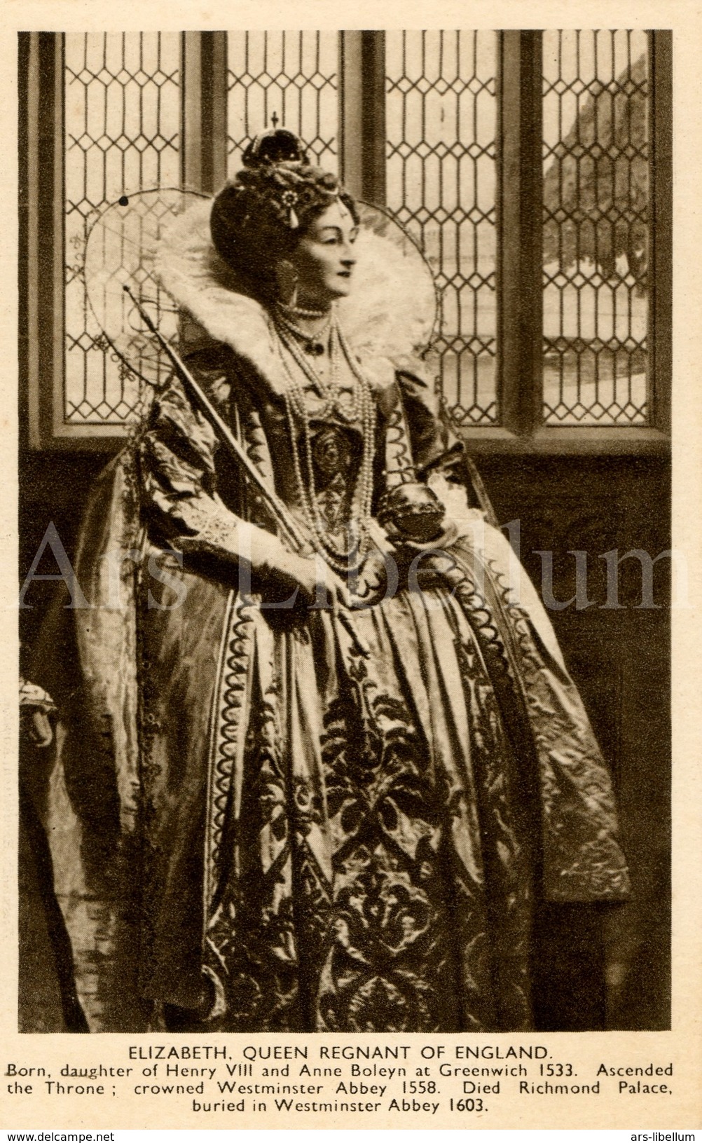 CPA / Postcard / Elizabeth, Queen Regnant Of England / Coronation Series / Queens Of England / Madame Tussaud / Unused - Femmes Célèbres