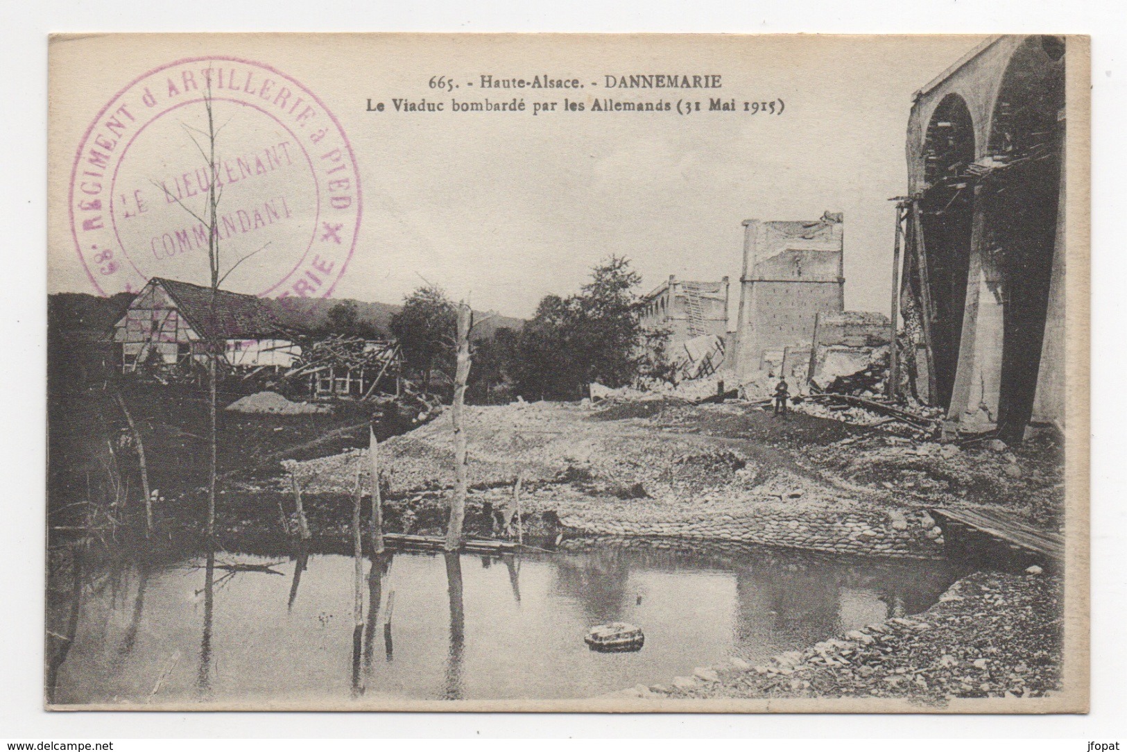 68 HAUT RHIN - DANNEMARIE Viaduc Bombardé, Cachet Militaire - Dannemarie