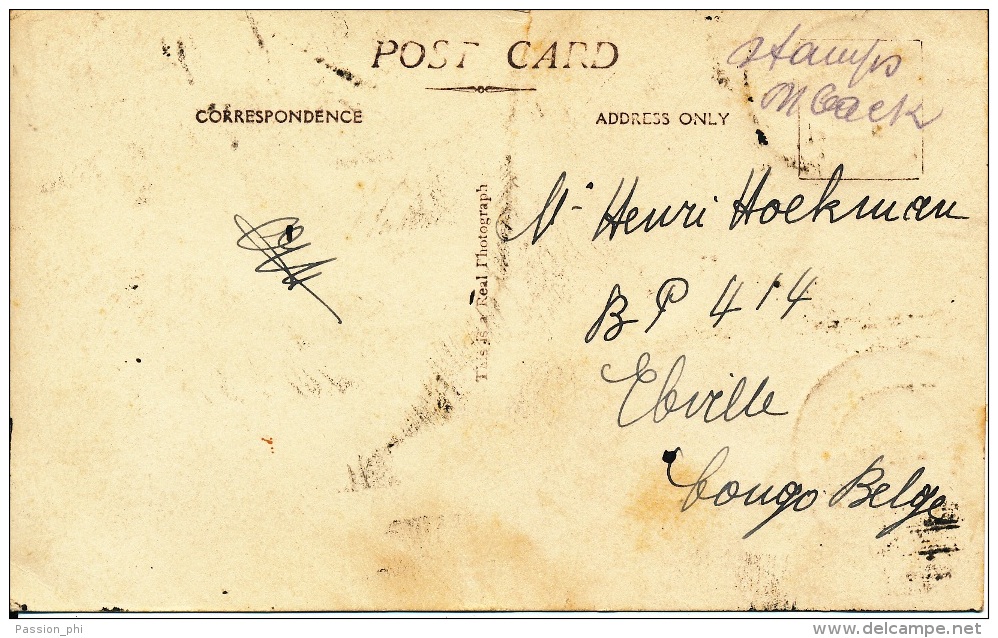 SOUTH AFRICA  SMALL SELECTION OF PC SOME INCOMING MAIL TO THE BELGIAN CONGO INCLUDED TWO  PPS