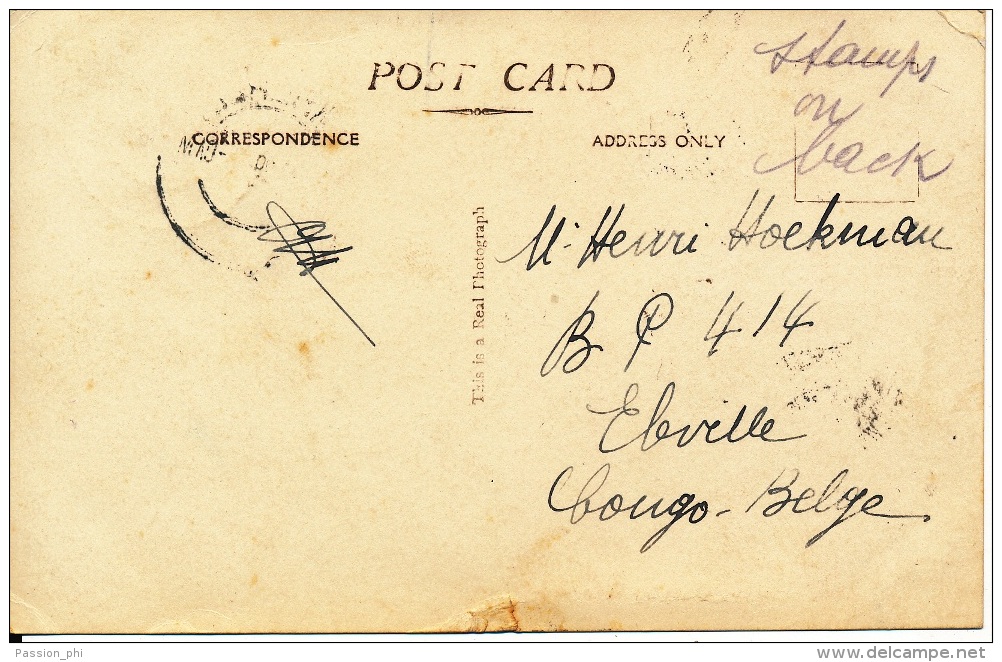 SOUTH AFRICA  SMALL SELECTION OF PC SOME INCOMING MAIL TO THE BELGIAN CONGO INCLUDED TWO  PPS