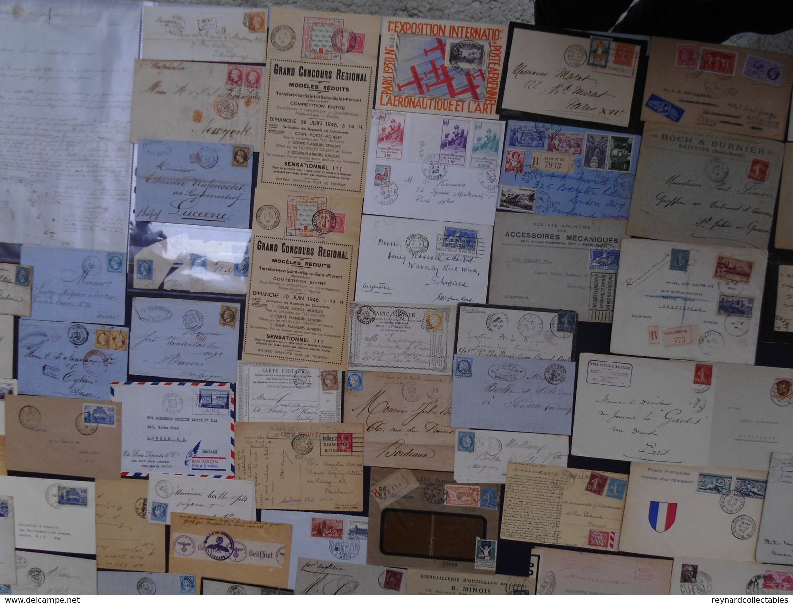 France very fine Postal History collection (290+ items). Pre-stamp, Classics, early fdcs,meter marks,Foire+++