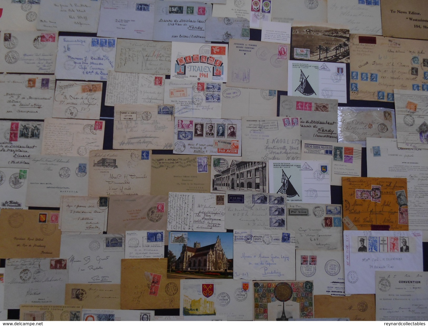 France very fine Postal History collection (290+ items). Pre-stamp, Classics, early fdcs,meter marks,Foire+++