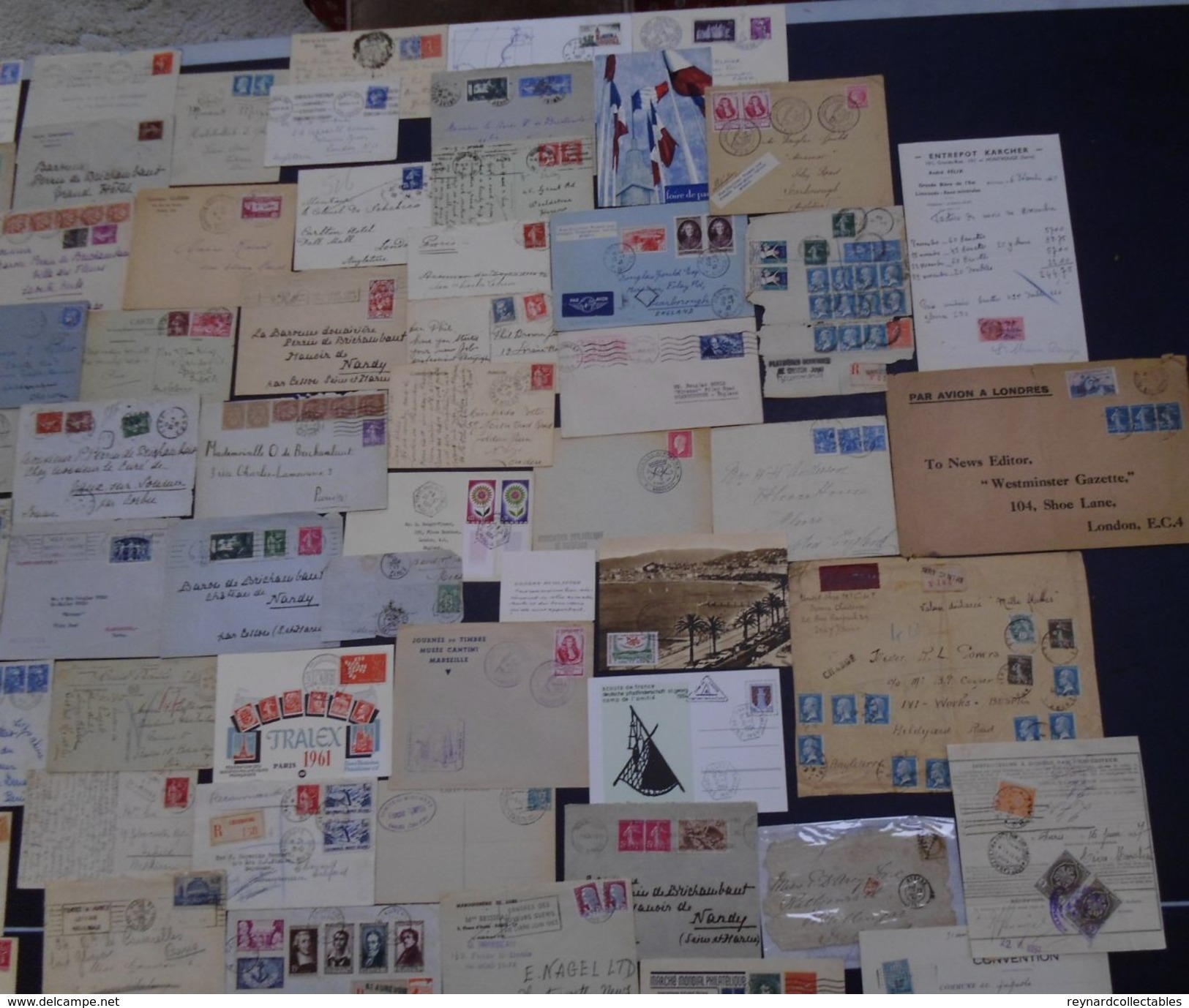 France very fine Postal History collection (290+ items). Pre-stamp, Classics, early fdcs,meter marks,Foire+++