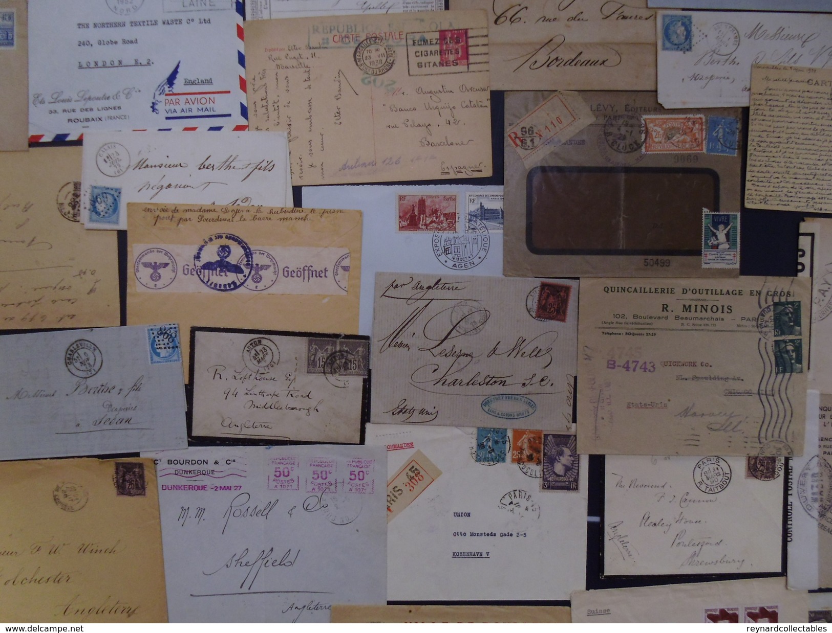 France very fine Postal History collection (290+ items). Pre-stamp, Classics, early fdcs,meter marks,Foire+++