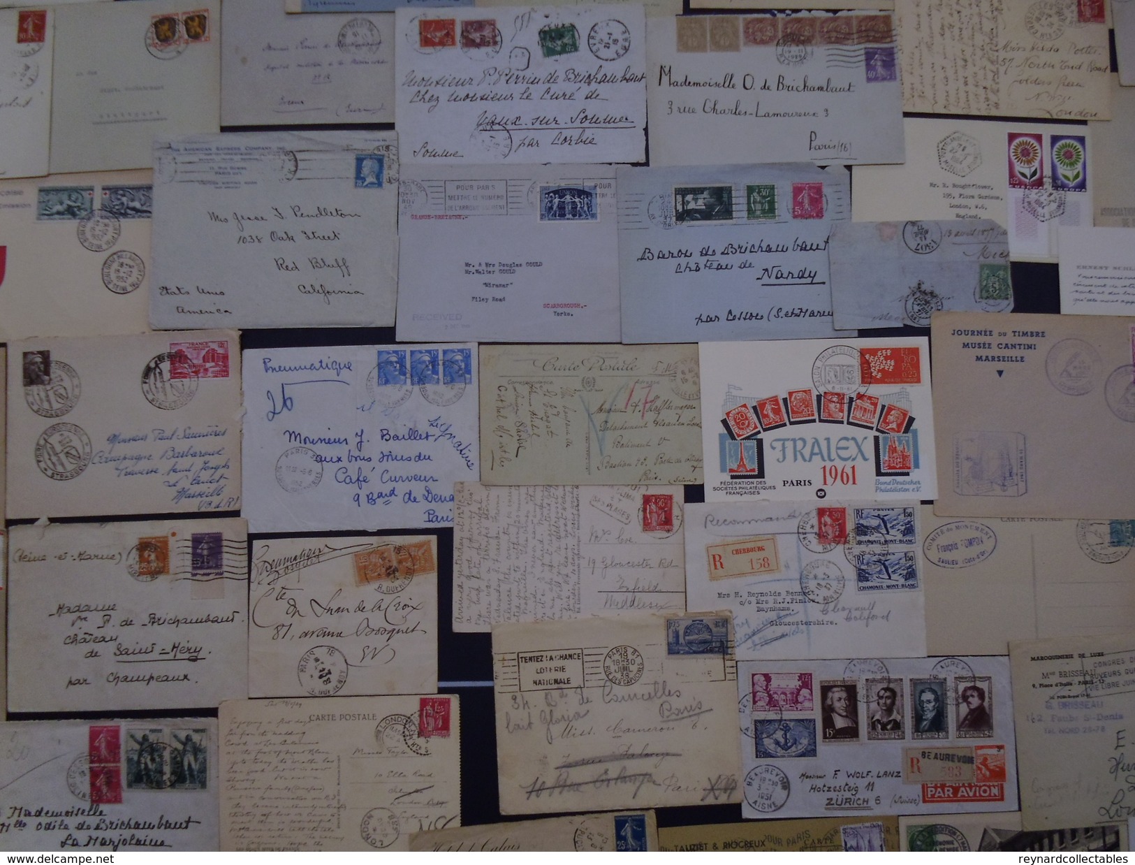 France very fine Postal History collection (290+ items). Pre-stamp, Classics, early fdcs,meter marks,Foire+++