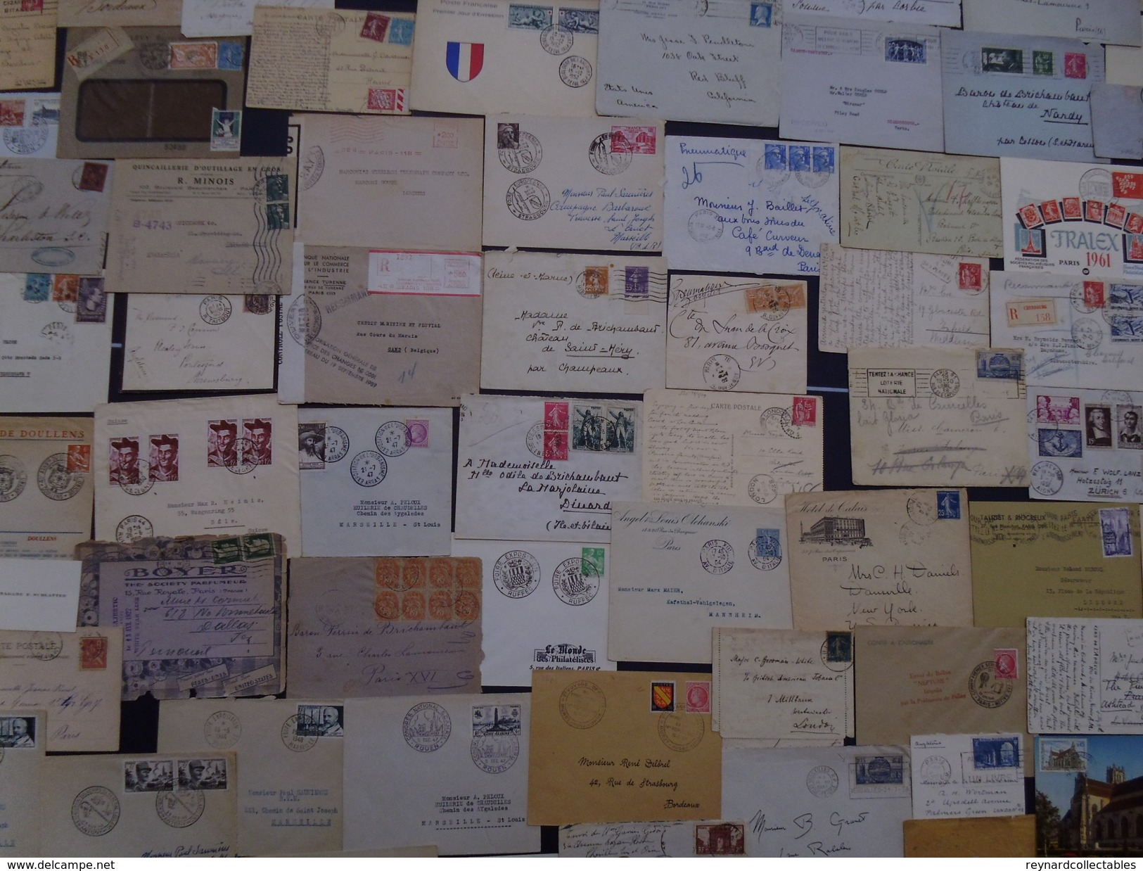 France very fine Postal History collection (290+ items). Pre-stamp, Classics, early fdcs,meter marks,Foire+++