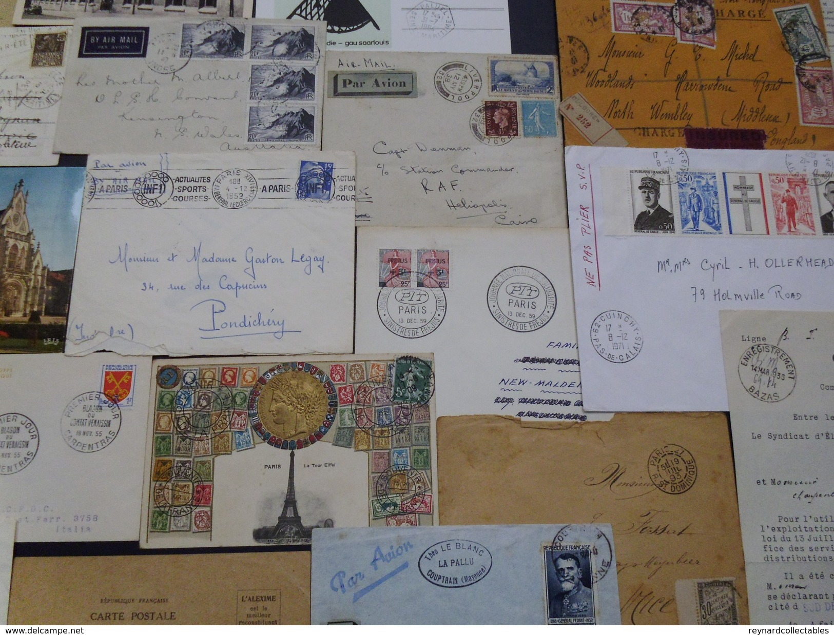 France very fine Postal History collection (290+ items). Pre-stamp, Classics, early fdcs,meter marks,Foire+++