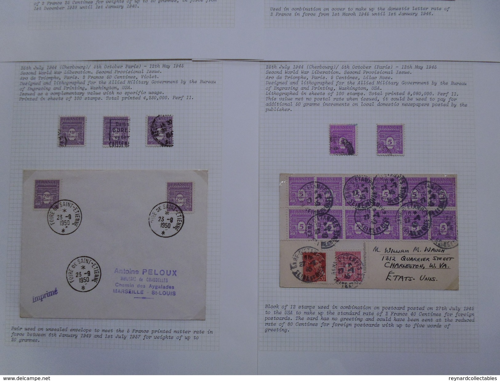 France very fine Postal History collection (290+ items). Pre-stamp, Classics, early fdcs,meter marks,Foire+++