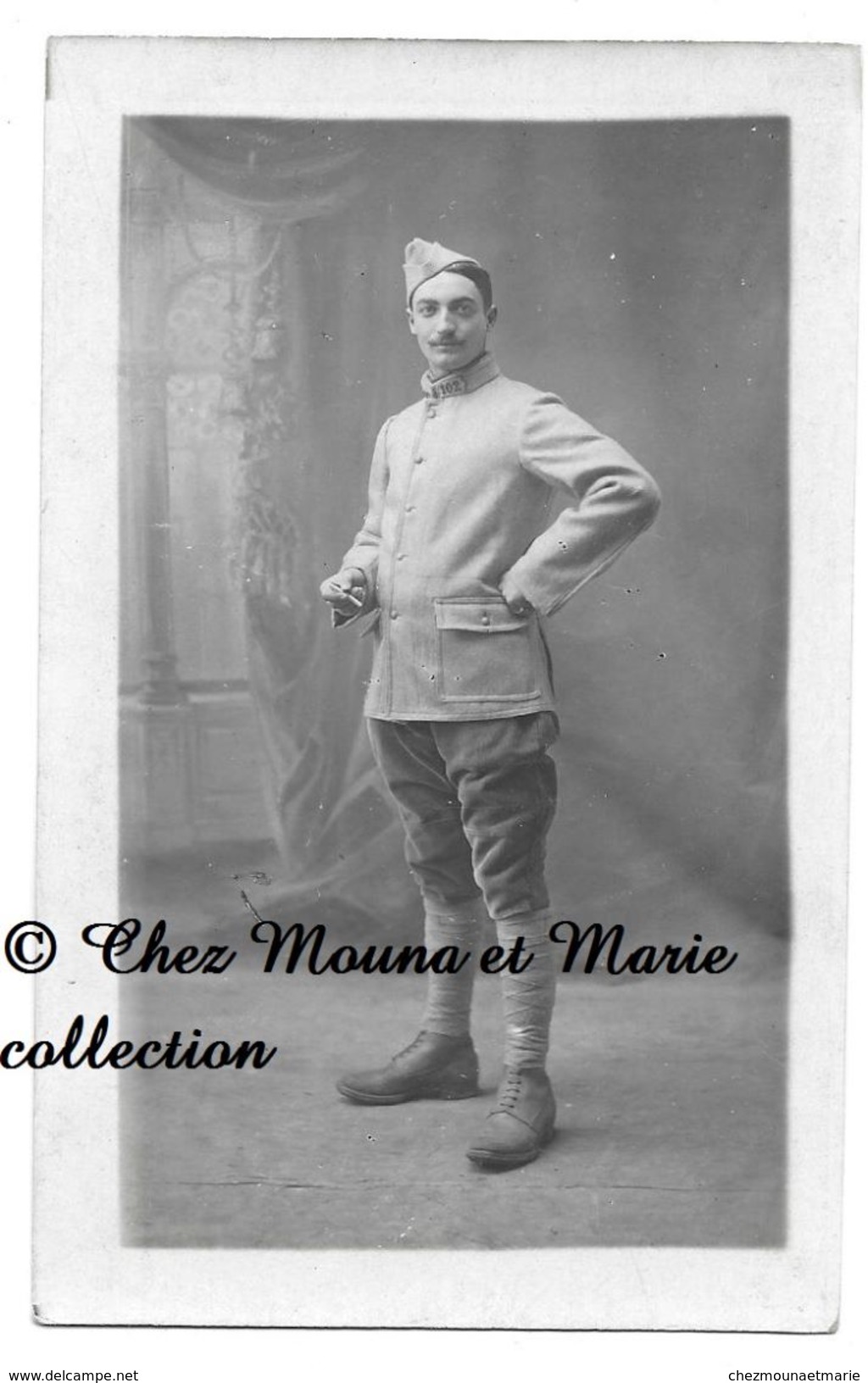 102 EME REGIMENT - CARTE POSTALE PHOTO MILITAIRE - Personnages