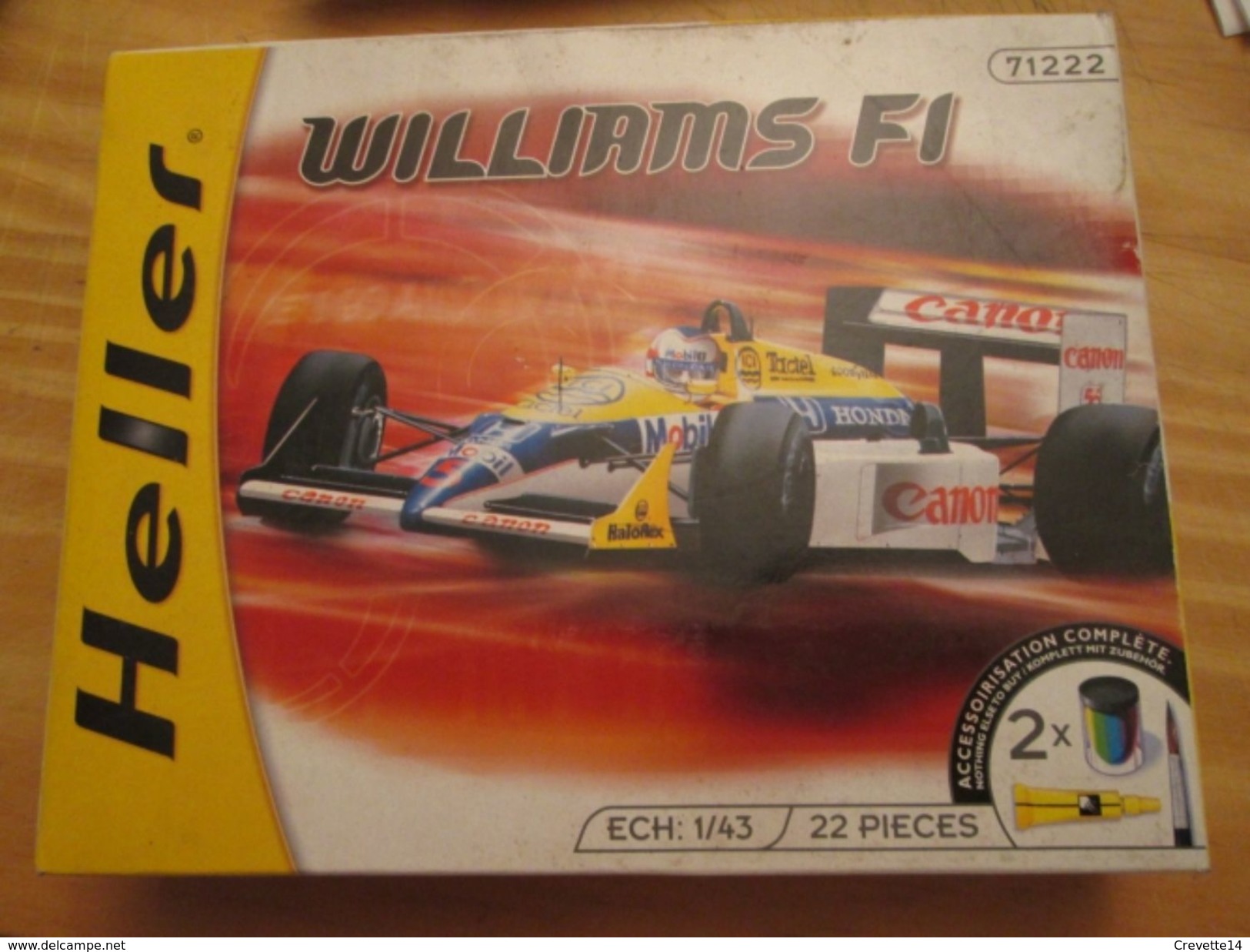 Kit314 Maquette Plastique à Monter - échelle 1/43e - HELLER  FORMULE 1 WILLIAMS F1 , Complète , Avec Décals Et Notice , - Carros