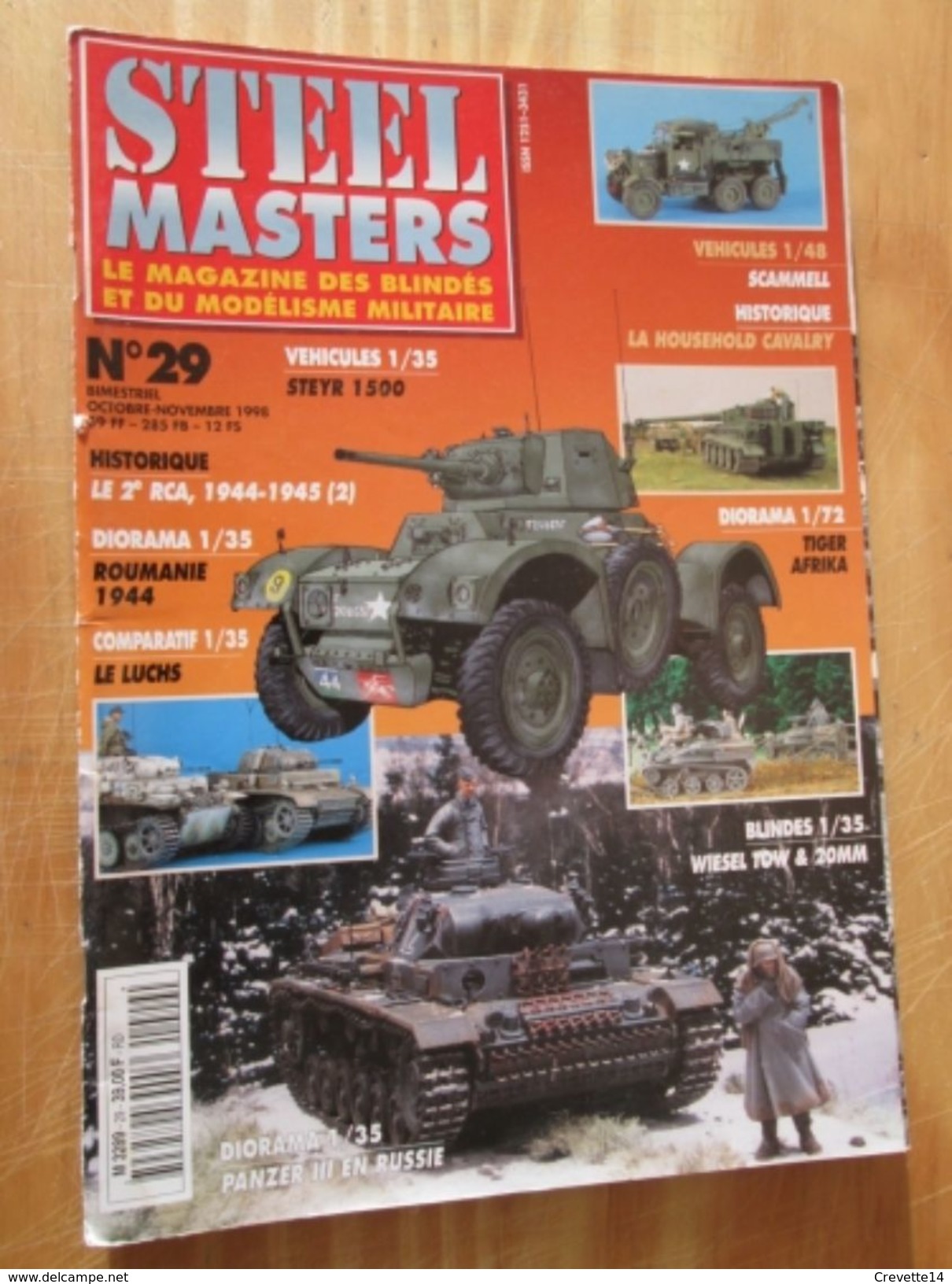 REVDIV14-1  REVUE De Maquettes Plastiques "STEEL MASTERS" N°28  De 1998  , Valait 39 FF En Kiosque , Le Sommaire De Ce N - France