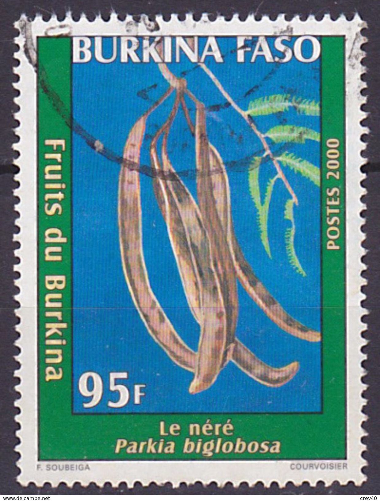 Timbre Oblitéré N° 1232(Yvert) Burkina Faso 2000 - Fruits - Burkina Faso (1984-...)