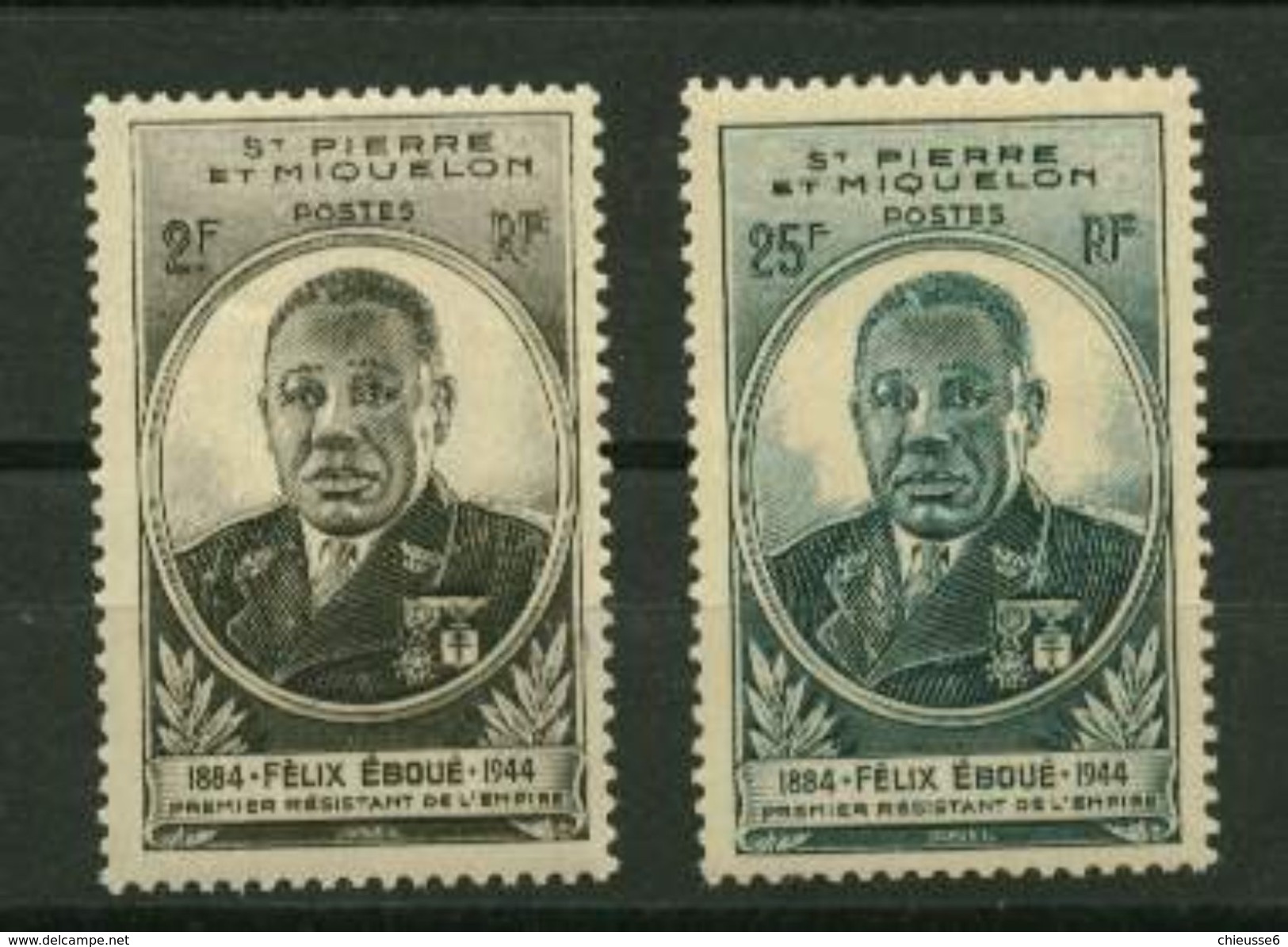 Gouverneur - Général Eboué** Série De 26 Timbres - 1945 Gouverneur-Général Félix Éboué