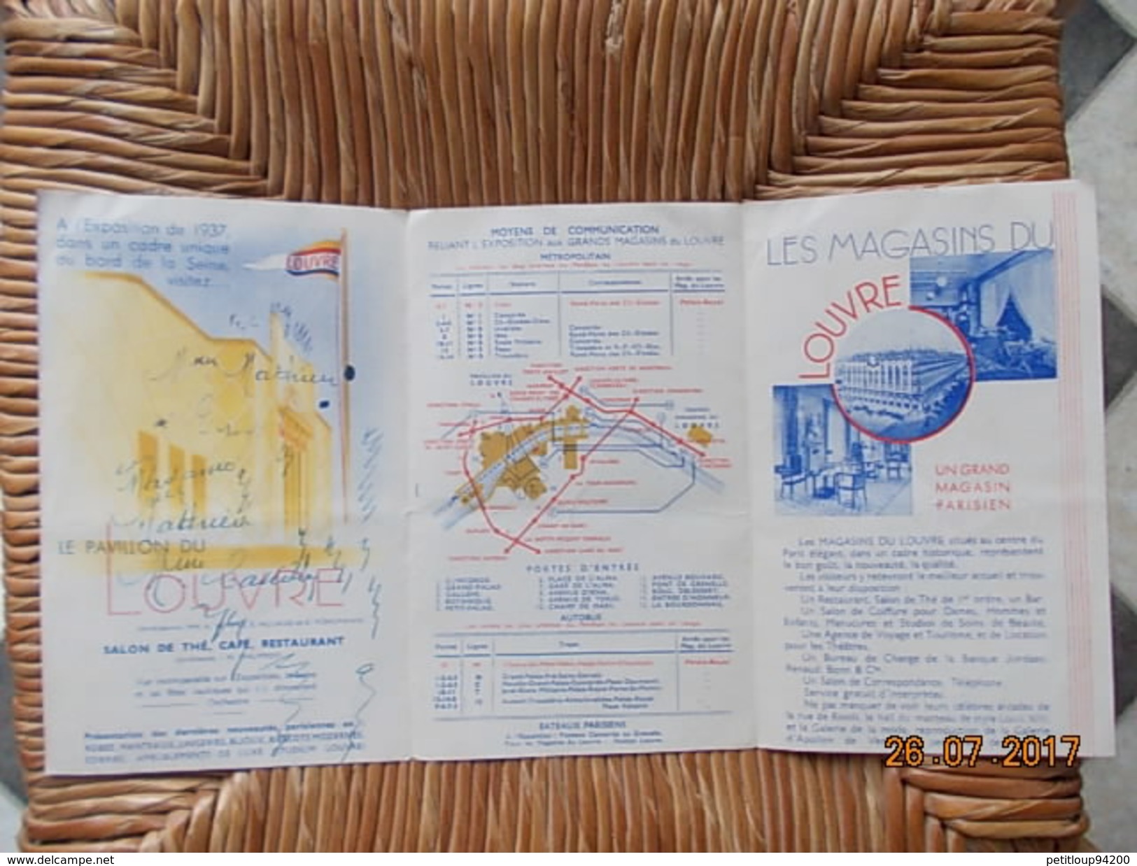 PLAN DE RESEAUX  & PLAN DE L'EXPOSITION INTERNATIONALE 1937  Offert Par Les Grands Magasins Du Louvre  PARIS, - Europa