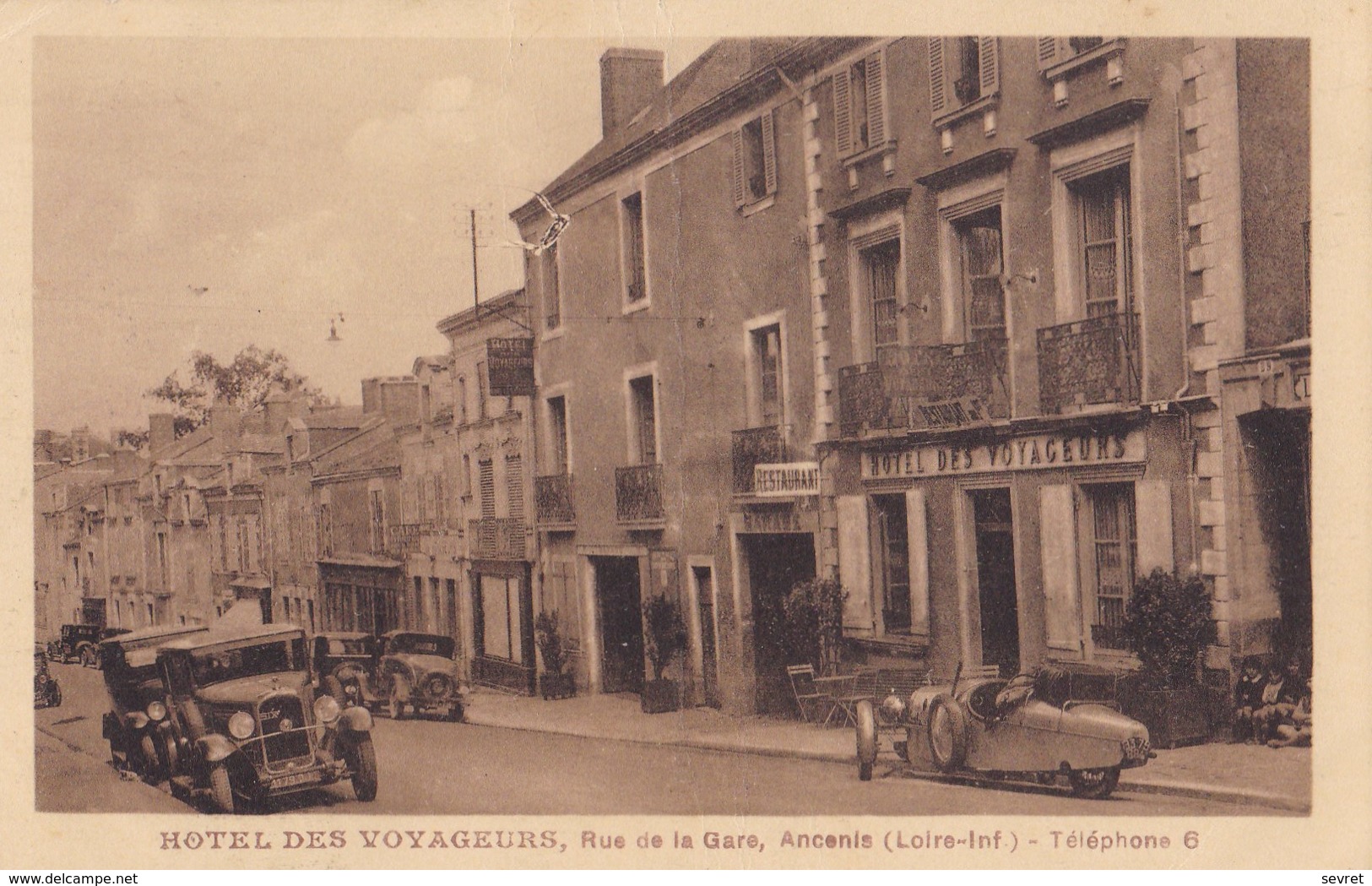 ANCENIS. - Hôtel Des VOYAGEURS, Rue De La Gare. Superbe Cliché - Ancenis