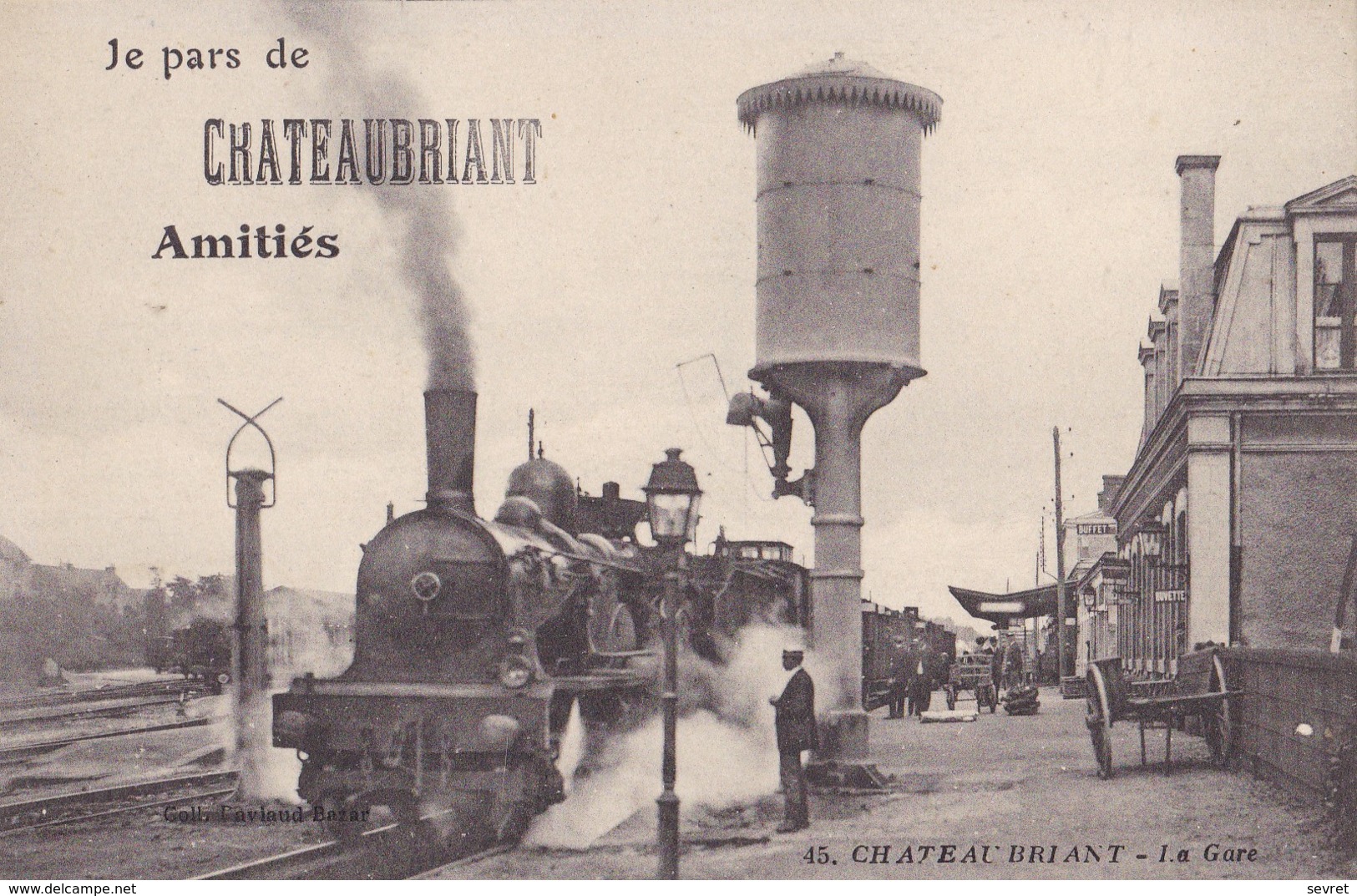 CHATEAUBRIANT. Je Pars...de La Gare. Train Beau Plan. Carte Pas Courante - Châteaubriant